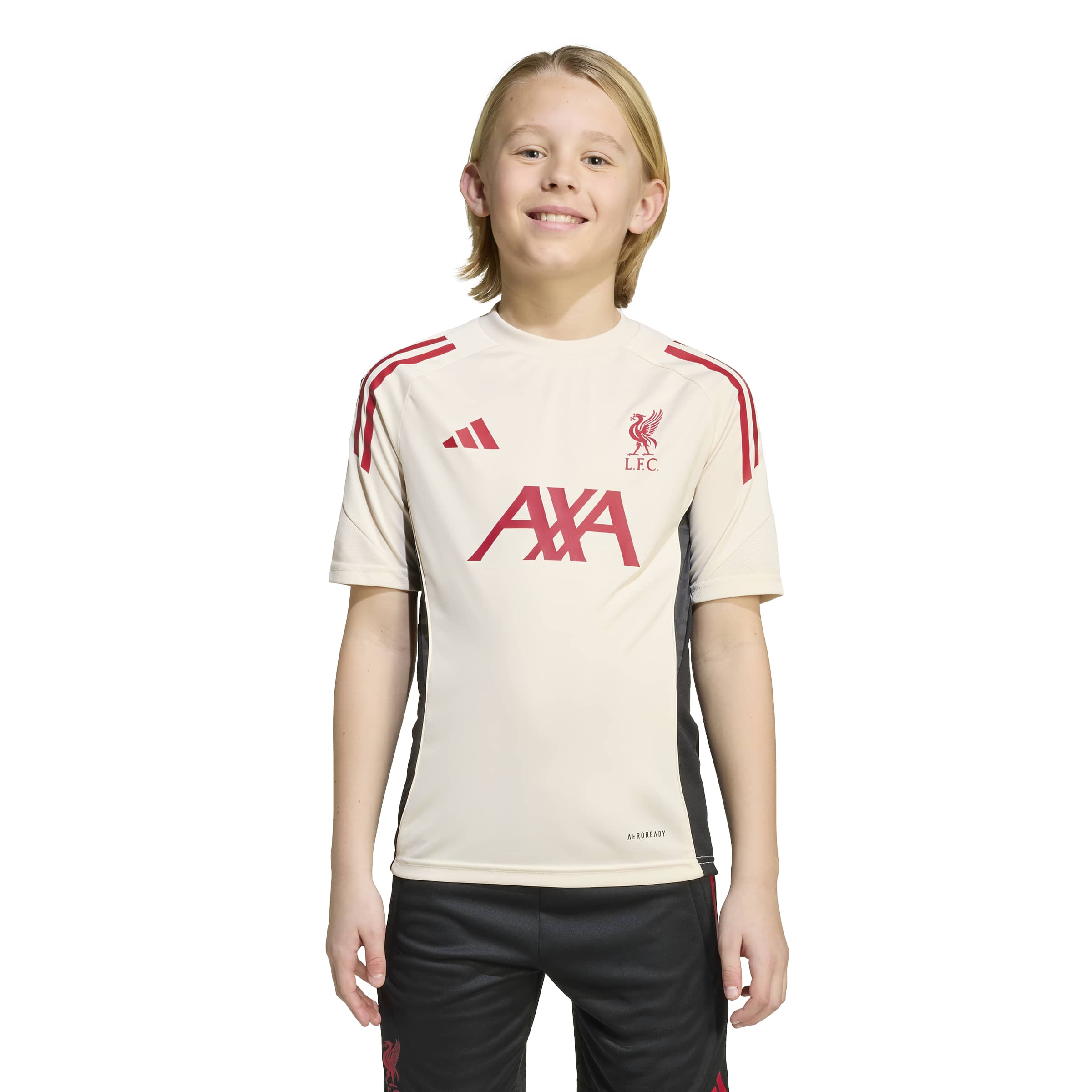 Adidas Liverpool Trainingsshirt 2025-2026 Kids Wit Rood Zwart Adidas Liverpool Trainingsshirt 2025-2026 Kids Wit Rood Zwart