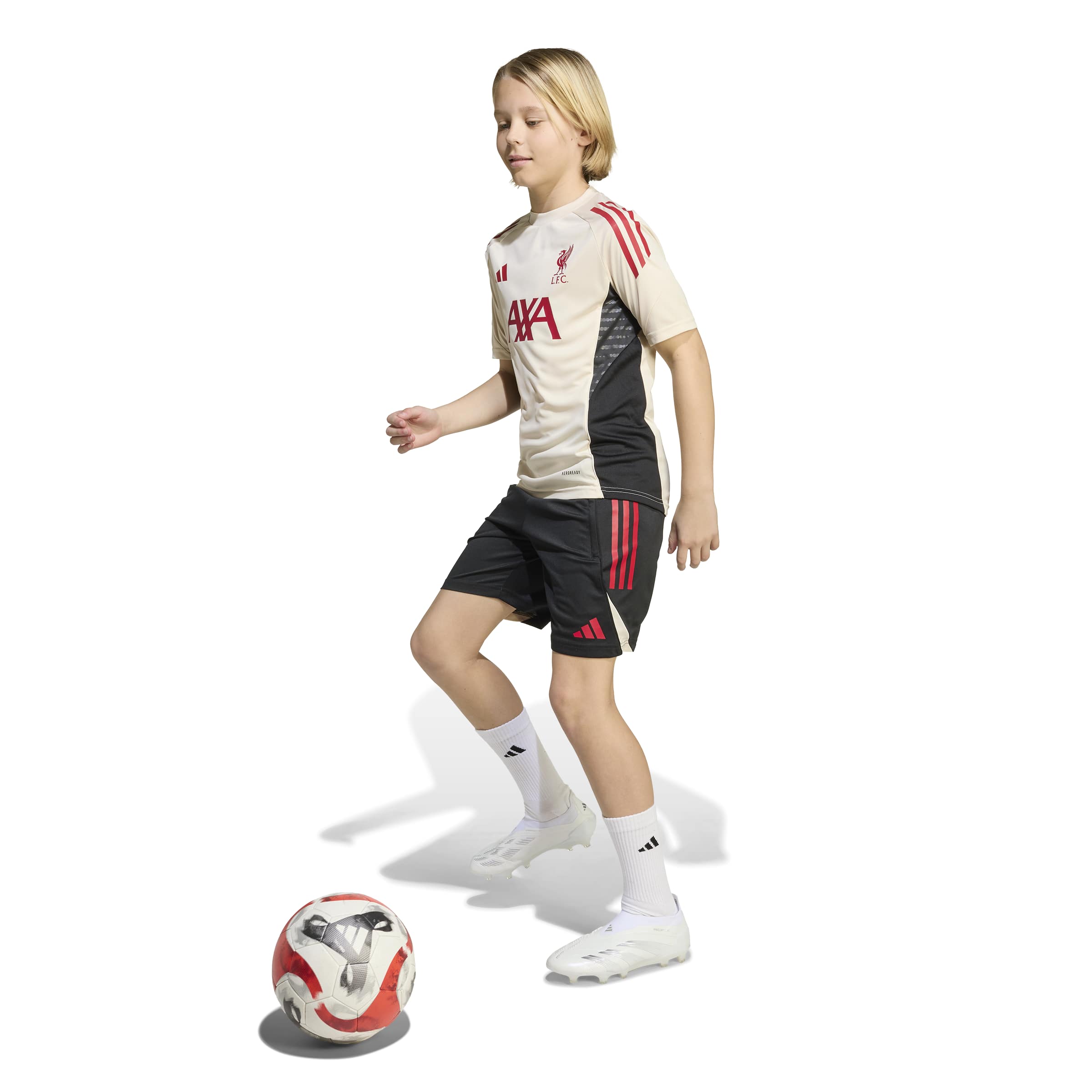 Adidas Liverpool Trainingsshirt 2025-2026 Kids Wit Rood Zwart Adidas Liverpool Trainingsshirt 2025-2026 Kids Wit Rood Zwart - foto 5