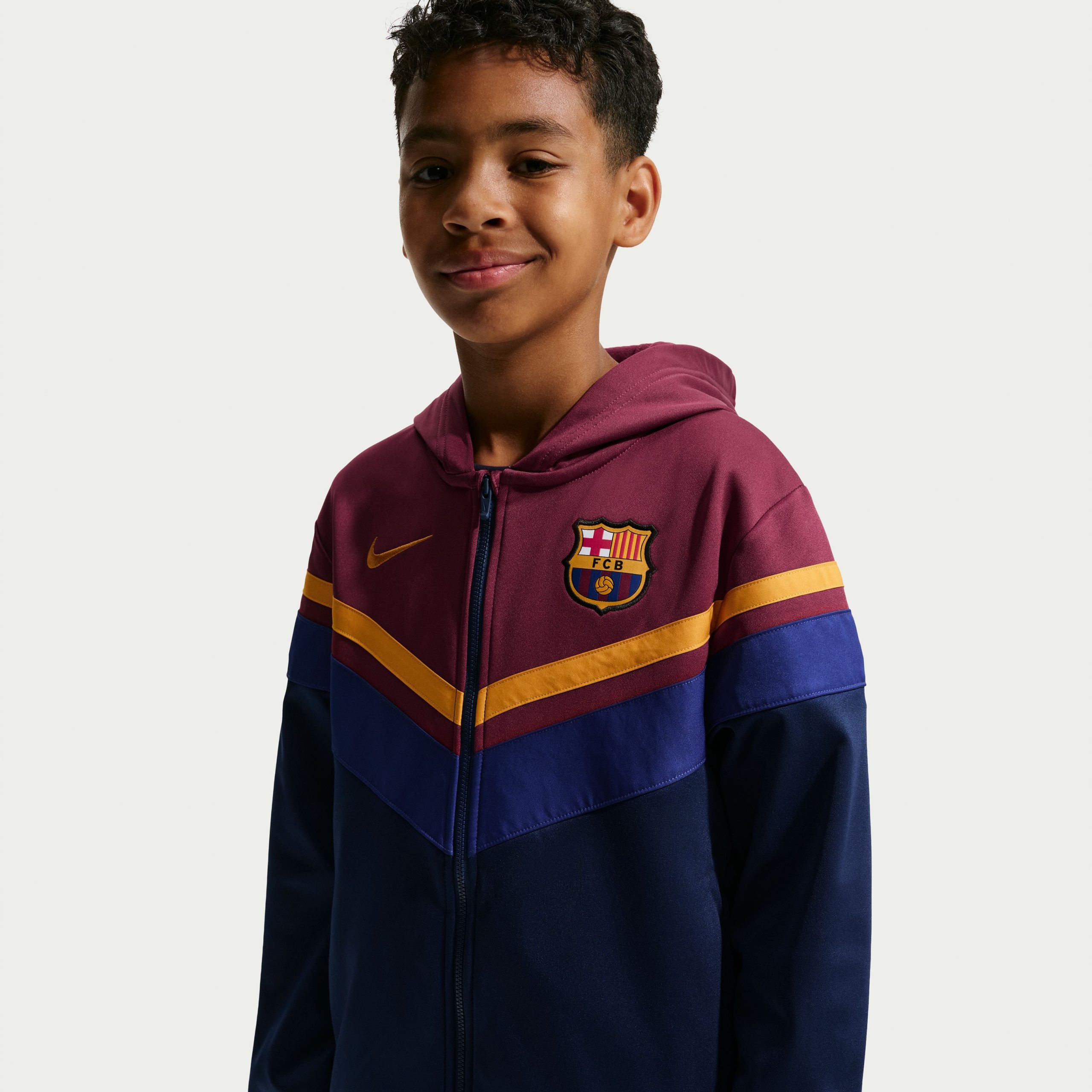 Nike FC Barcelona Sportswear Trainingspak 2026-2027 Kids Donkerblauw Rood Geeloranje Nike FC Barcelona Sportswear Trainingspak 2026-2027 Kids Donkerblauw Rood Geeloranje - foto 4