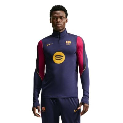 Nike FC Barcelona Strike Trainingspak 1/4-Zip 2026-2027 Donkerblauw Rood Geel - foto 3