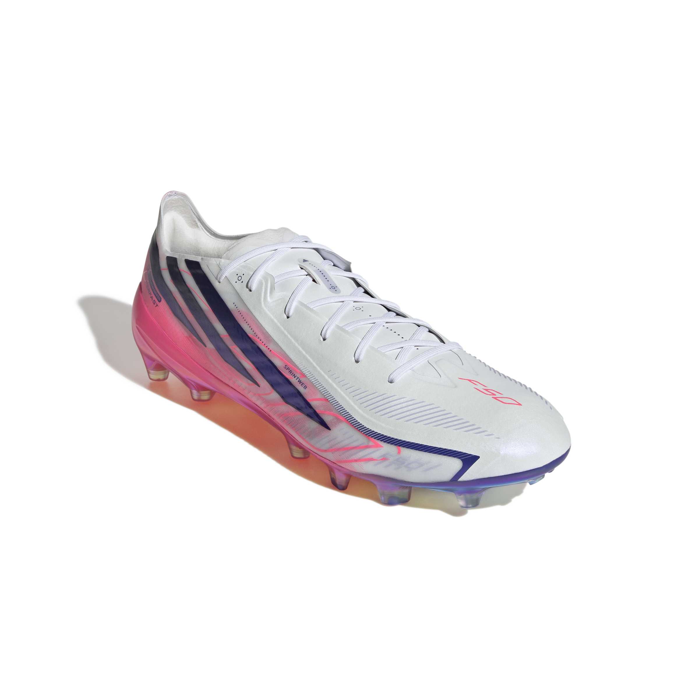 Adidas F50 Hyperfast Elite Kunstgras Voetbalschoenen (AG) Wit Paars Roze Adidas F50 Hyperfast Elite Kunstgras Voetbalschoenen (AG) Wit Paars Roze - Afbeelding 6
