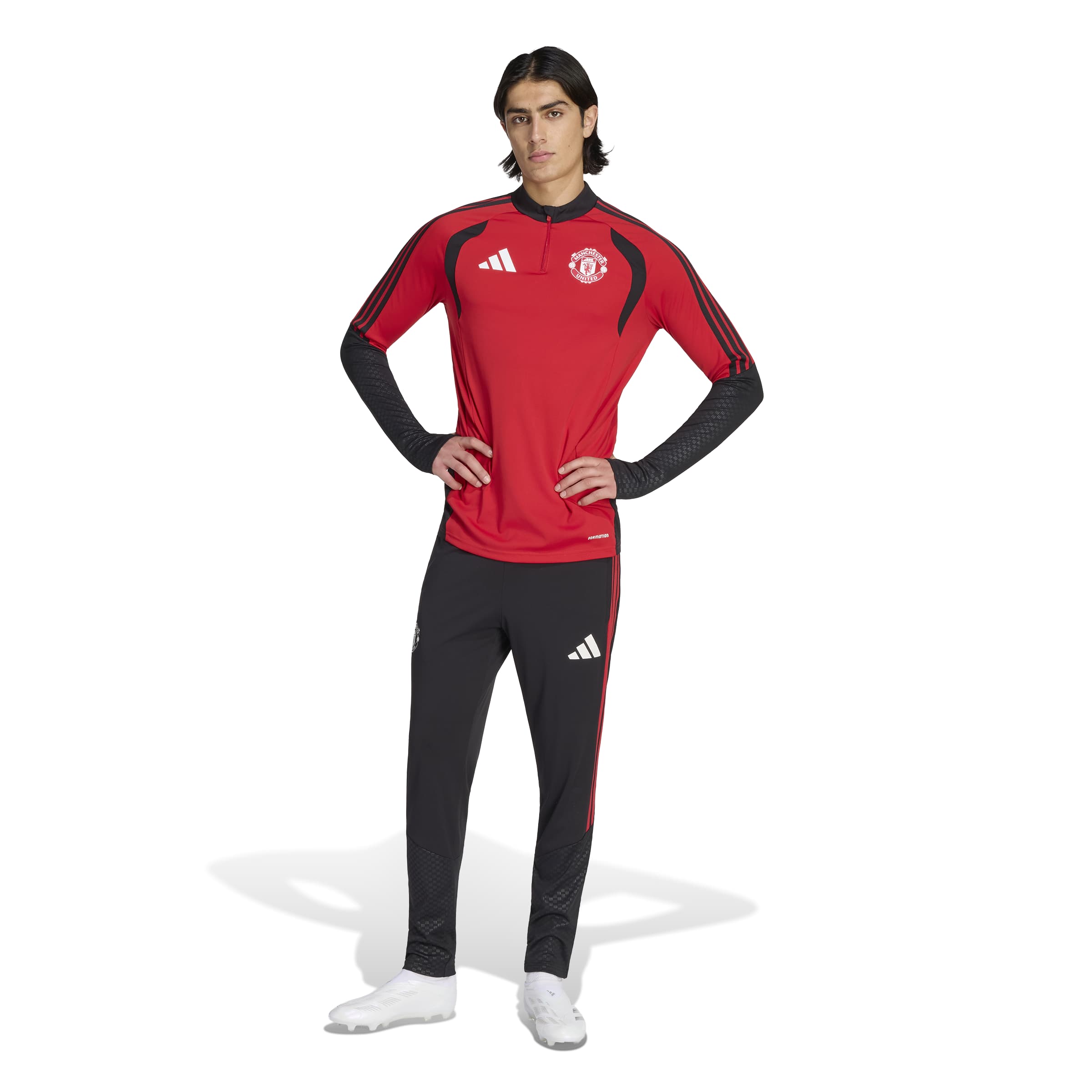 Adidas Manchester United Trainingsbroek 2026-2027 Zwart Rood Wit Adidas Manchester United Trainingsbroek 2026-2027 Zwart Rood Wit - Afbeelding 6