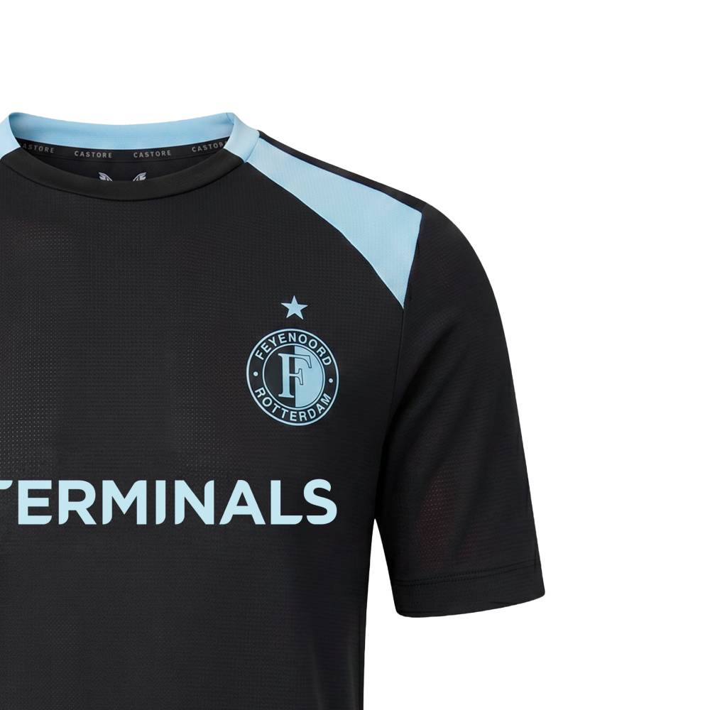 Castore Feyenoord Trainingsshirt 2026-2027 Kids Zwart Lichtblauw Castore Feyenoord Trainingsshirt 2026-2027 Kids Zwart Lichtblauw - foto 4