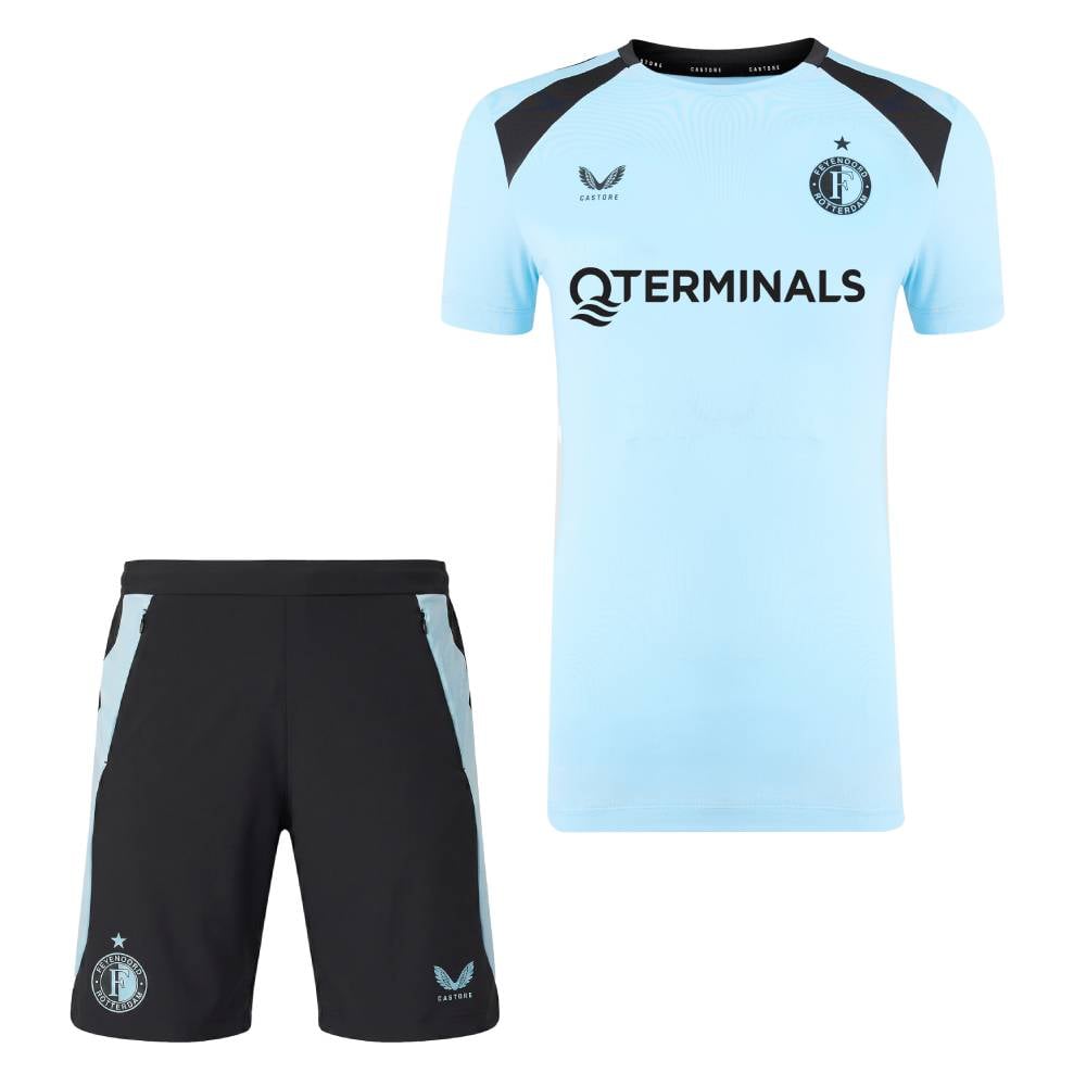 Castore Feyenoord Trainingsset 2026-2027 Dames Lichtblauw Zwart Castore Feyenoord Trainingsset 2026-2027 Dames Lichtblauw Zwart