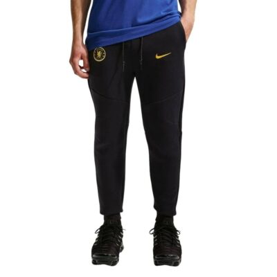 Nike Chelsea Tech Fleece Trainingspak 2026-2027 Zwart Goudgeel - foto 6