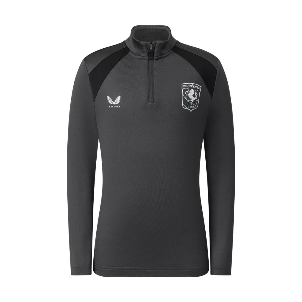 Castore FC Twente Trainingspak 1/4-Zip 2026-2027 Kids Donkergrijs Zwart Castore FC Twente Trainingspak 1/4-Zip 2026-2027 Kids Donkergrijs Zwart - Afbeelding 2
