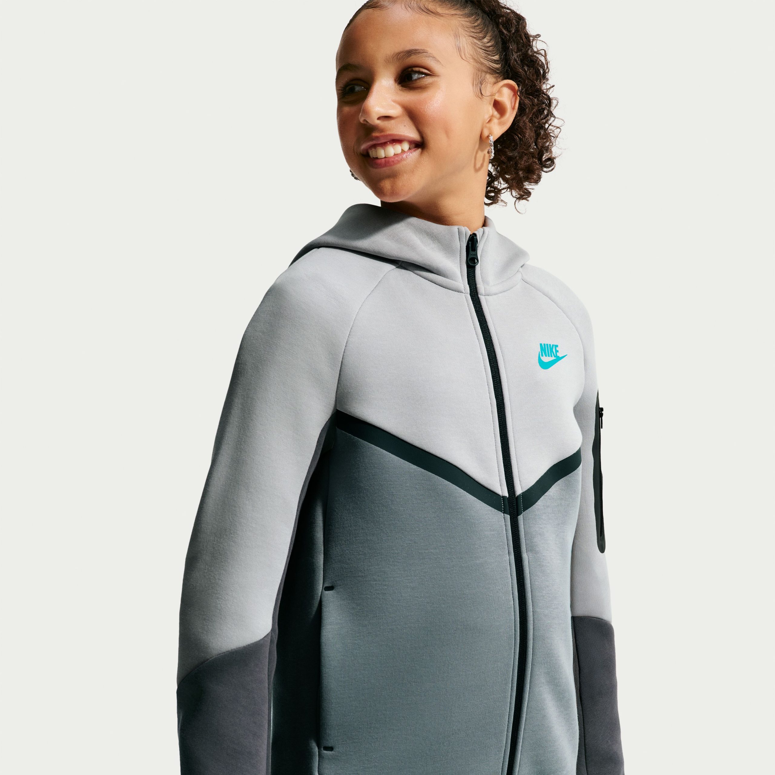 Nike Tech Fleece Sportswear Vest Kids Grijs Donkergrijs Zwart Blauw Nike Tech Fleece Sportswear Vest Kids Grijs Donkergrijs Zwart Blauw - Afbeelding 3