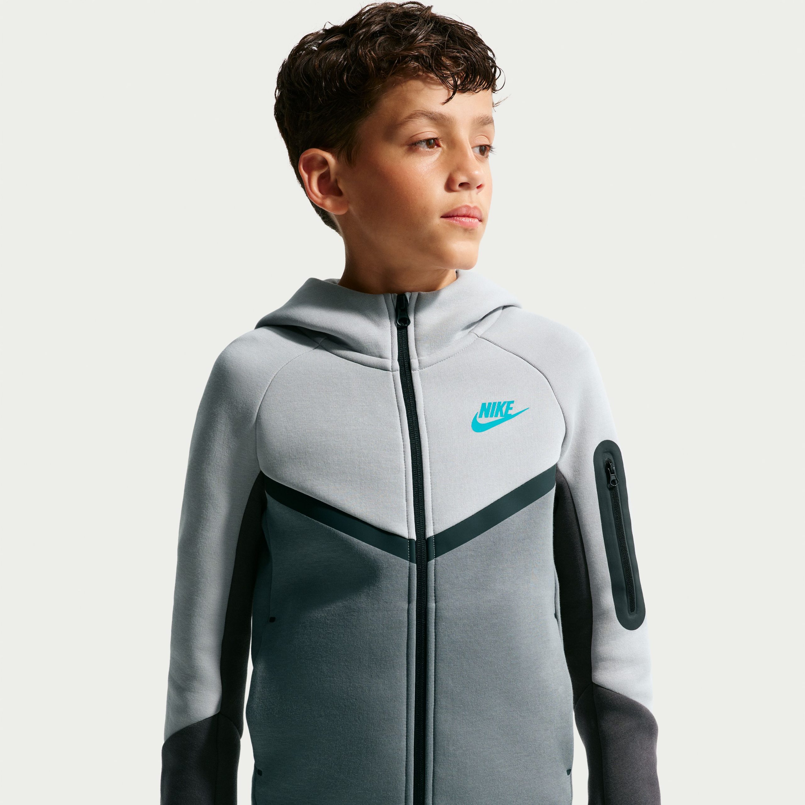 Nike Tech Fleece Sportswear Vest Kids Grijs Donkergrijs Zwart Blauw Nike Tech Fleece Sportswear Vest Kids Grijs Donkergrijs Zwart Blauw - Afbeelding 4