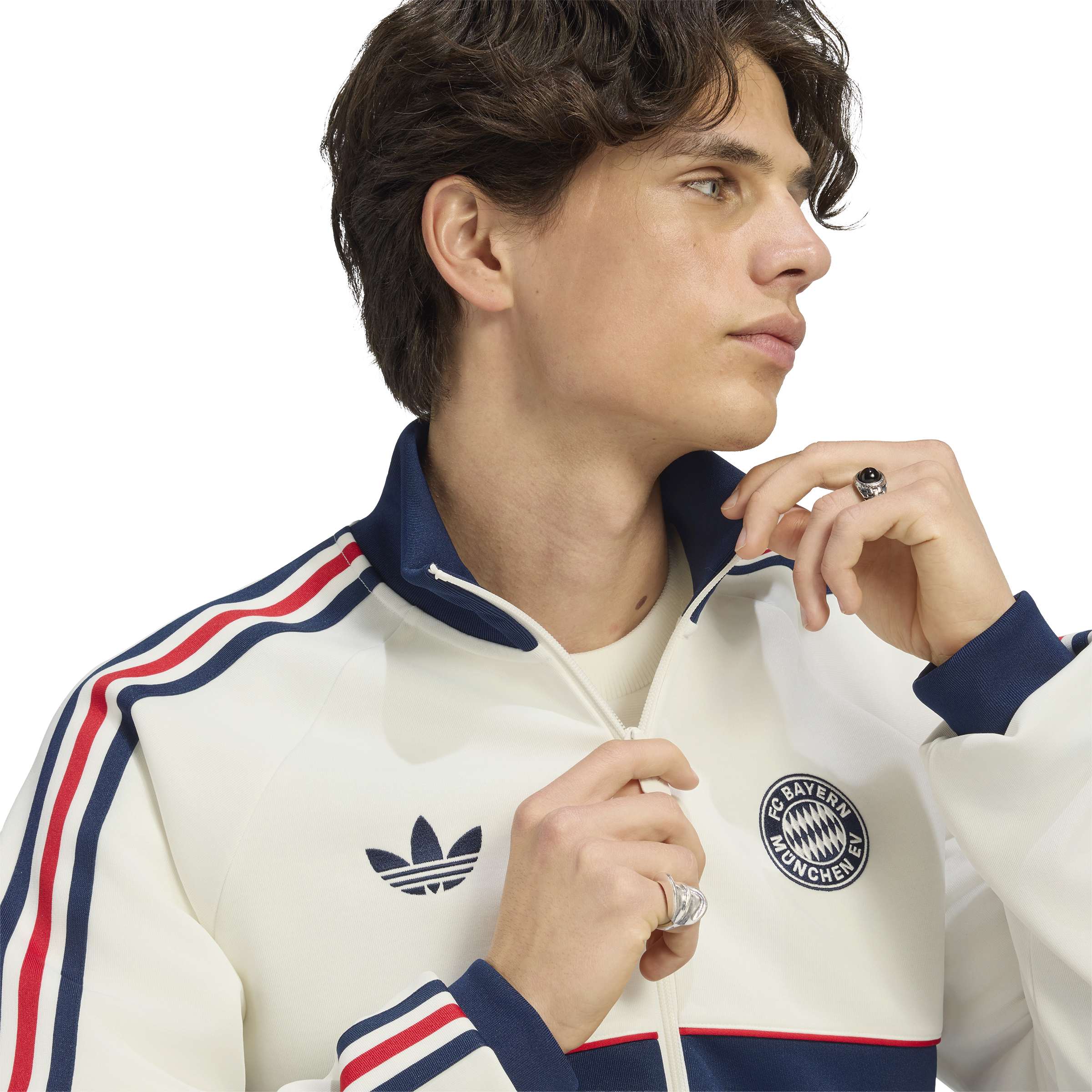 Adidas Bayern München Originals Trainingspak Full-Zip Wit Donkerblauw Rood Adidas Bayern München Originals Trainingspak Full-Zip Wit Donkerblauw Rood - Afbeelding 5