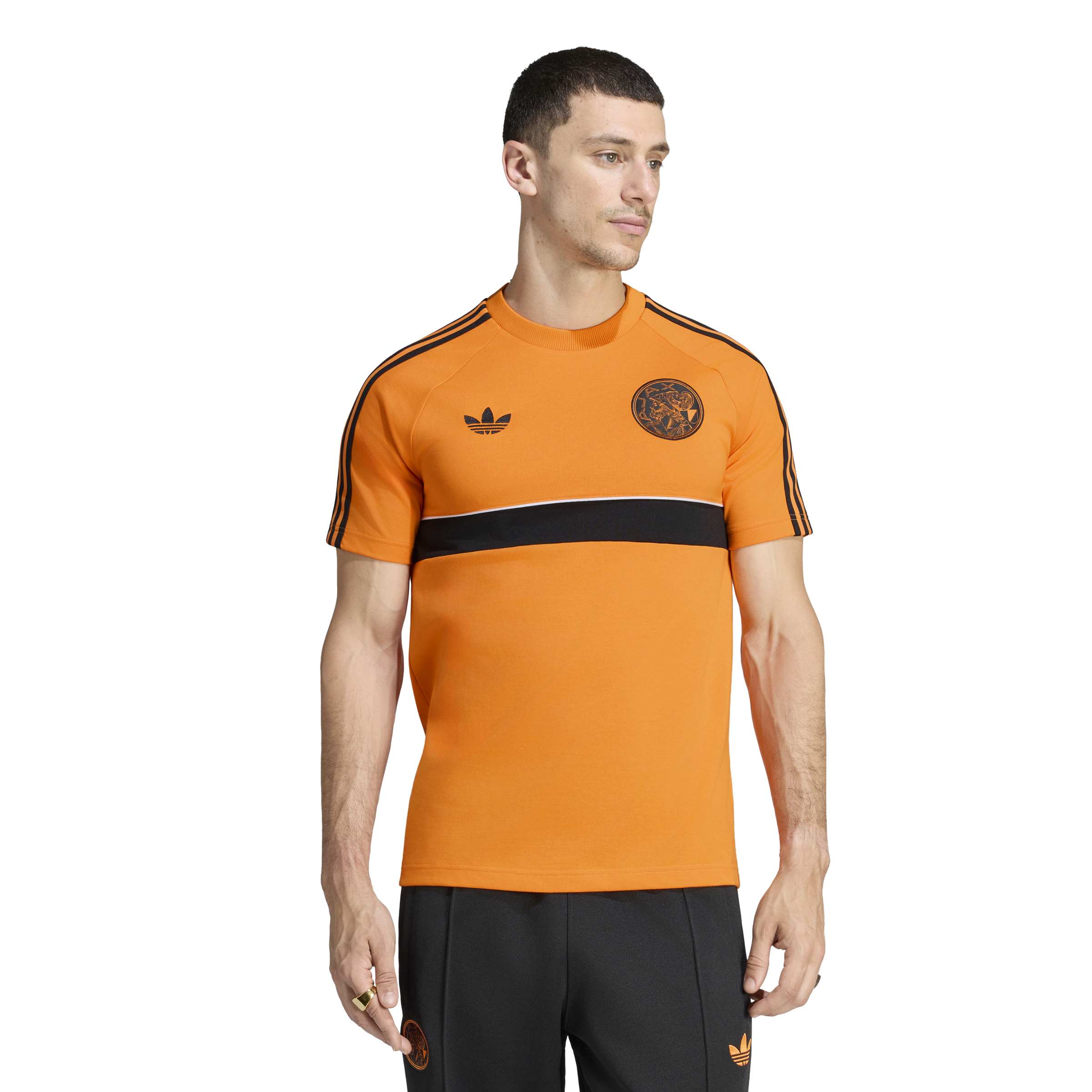 Adidas Ajax Originals T-Shirt Oranje Zwart Wit Adidas Ajax Originals T-Shirt Oranje Zwart Wit