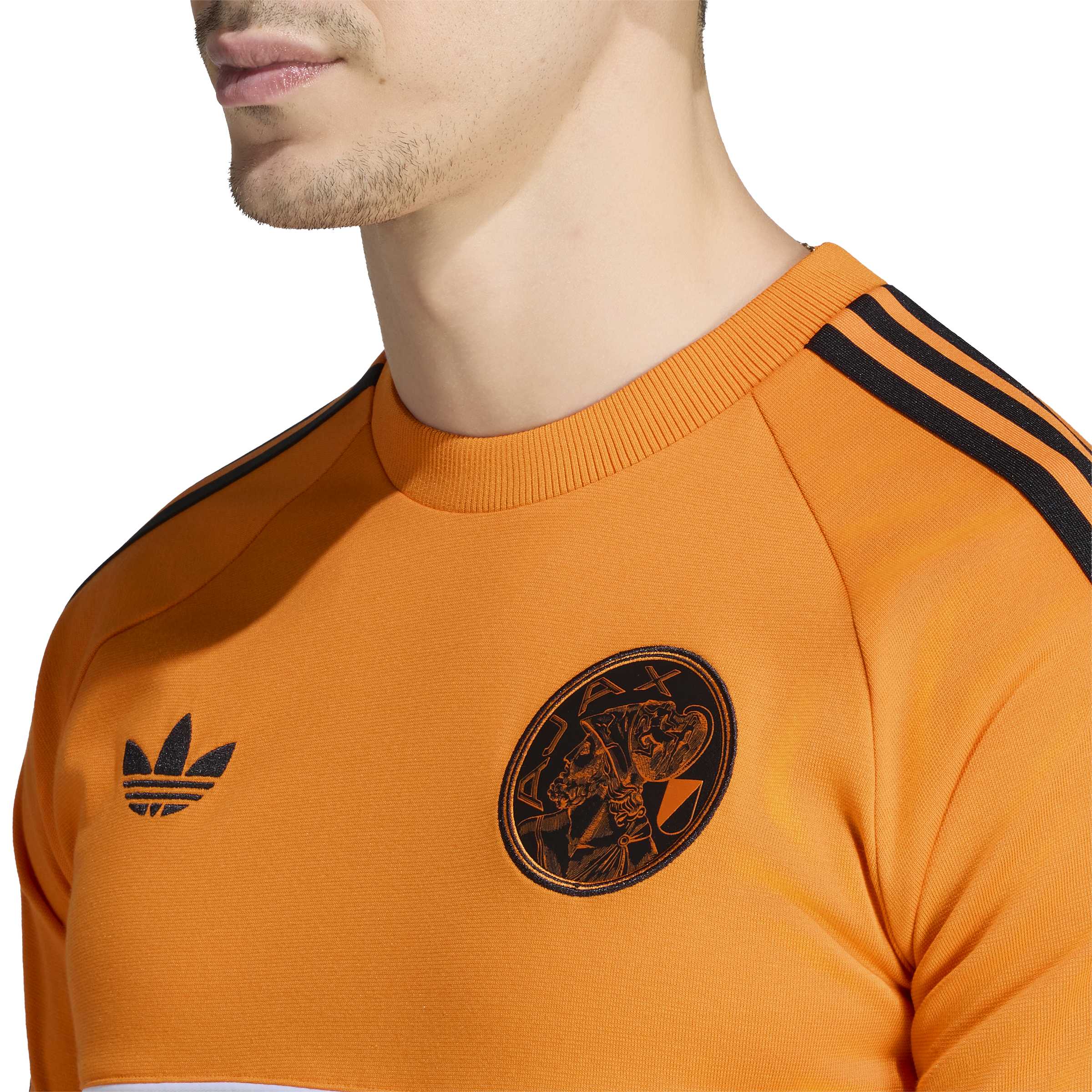 Adidas Ajax Originals T-Shirt Oranje Zwart Wit Adidas Ajax Originals T-Shirt Oranje Zwart Wit - Afbeelding 3