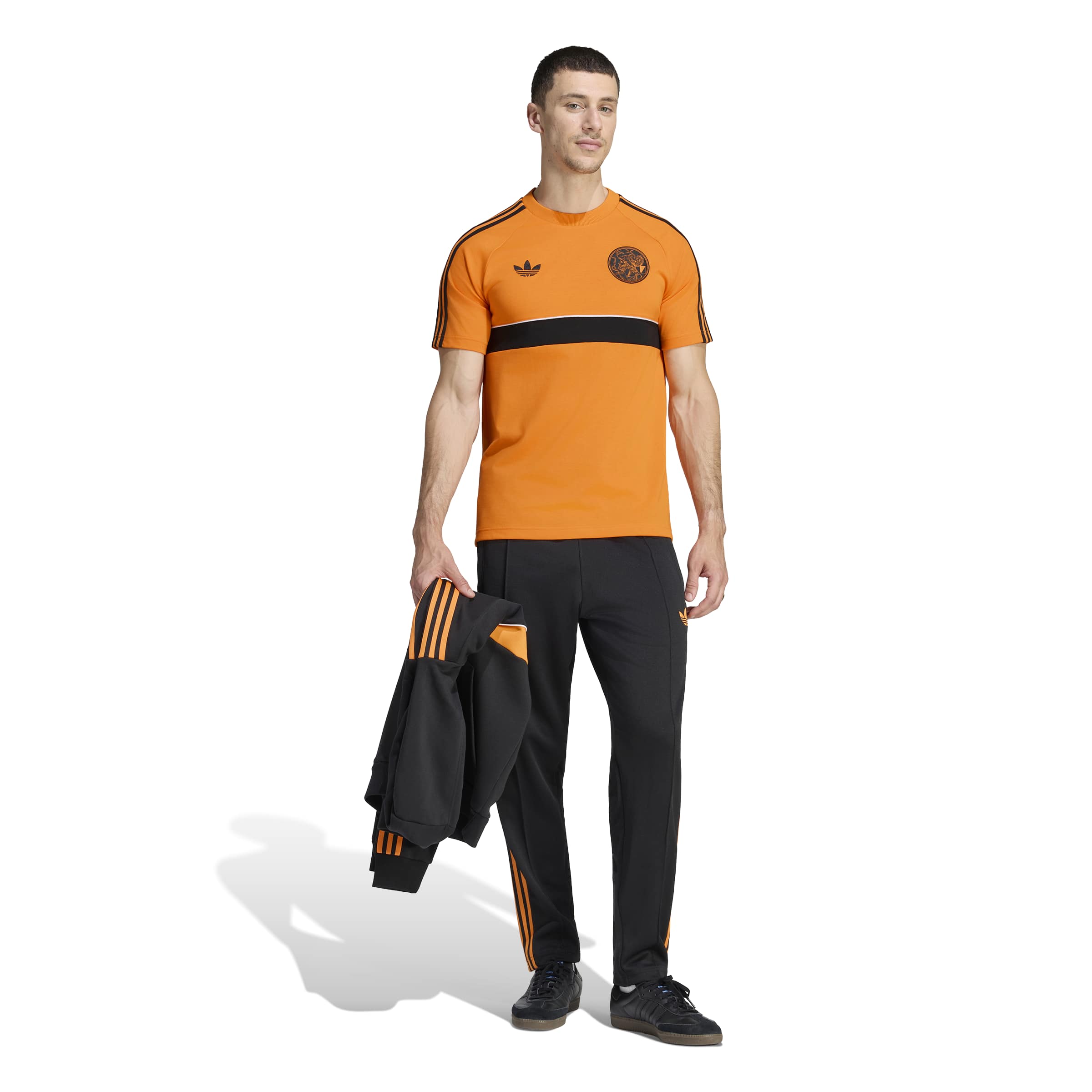 Adidas Ajax Originals T-Shirt Oranje Zwart Wit Adidas Ajax Originals T-Shirt Oranje Zwart Wit - Afbeelding 5