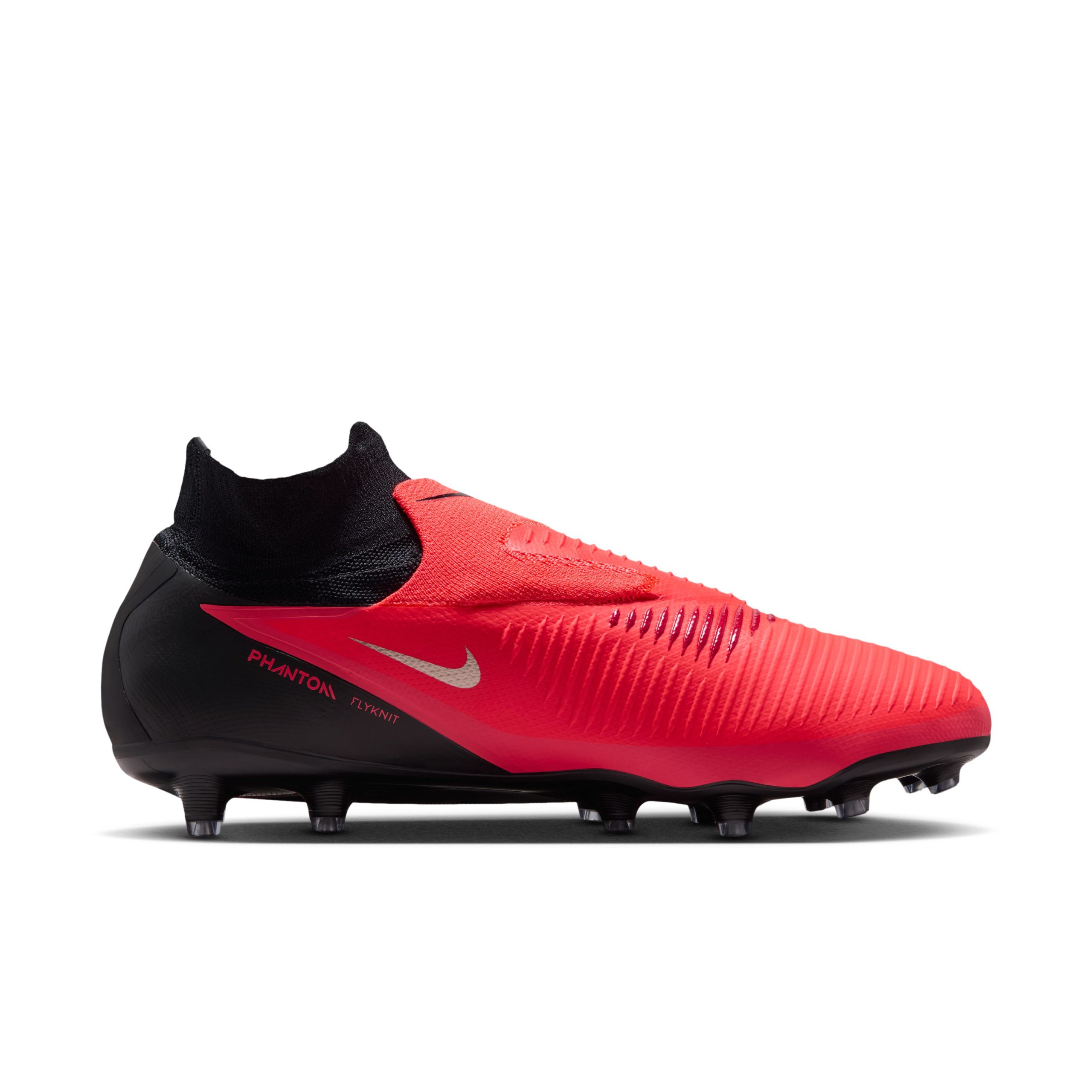 Nike Phantom 6 High Pro Kunstgras Voetbalschoenen (AG) Zwart Felrood Goud Nike Phantom 6 High Pro Kunstgras Voetbalschoenen (AG) Zwart Felrood Goud - Afbeelding 3