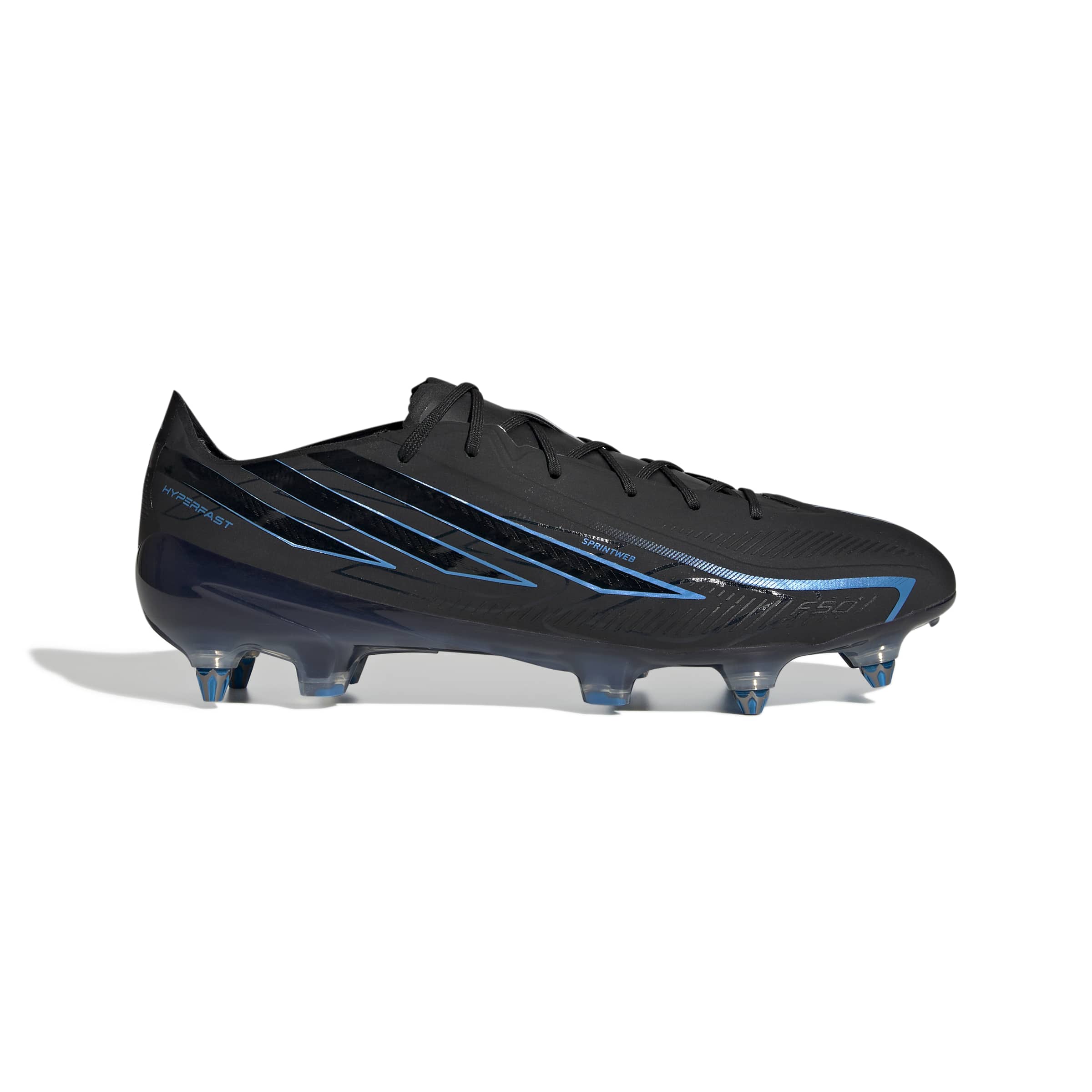 Adidas F50 Hyperfast Elite IJzeren-Nop Voetbalschoenen (SG) Zwart Zwart Blauw Adidas F50 Hyperfast Elite IJzeren-Nop Voetbalschoenen (SG) Zwart Zwart Blauw - Afbeelding 2