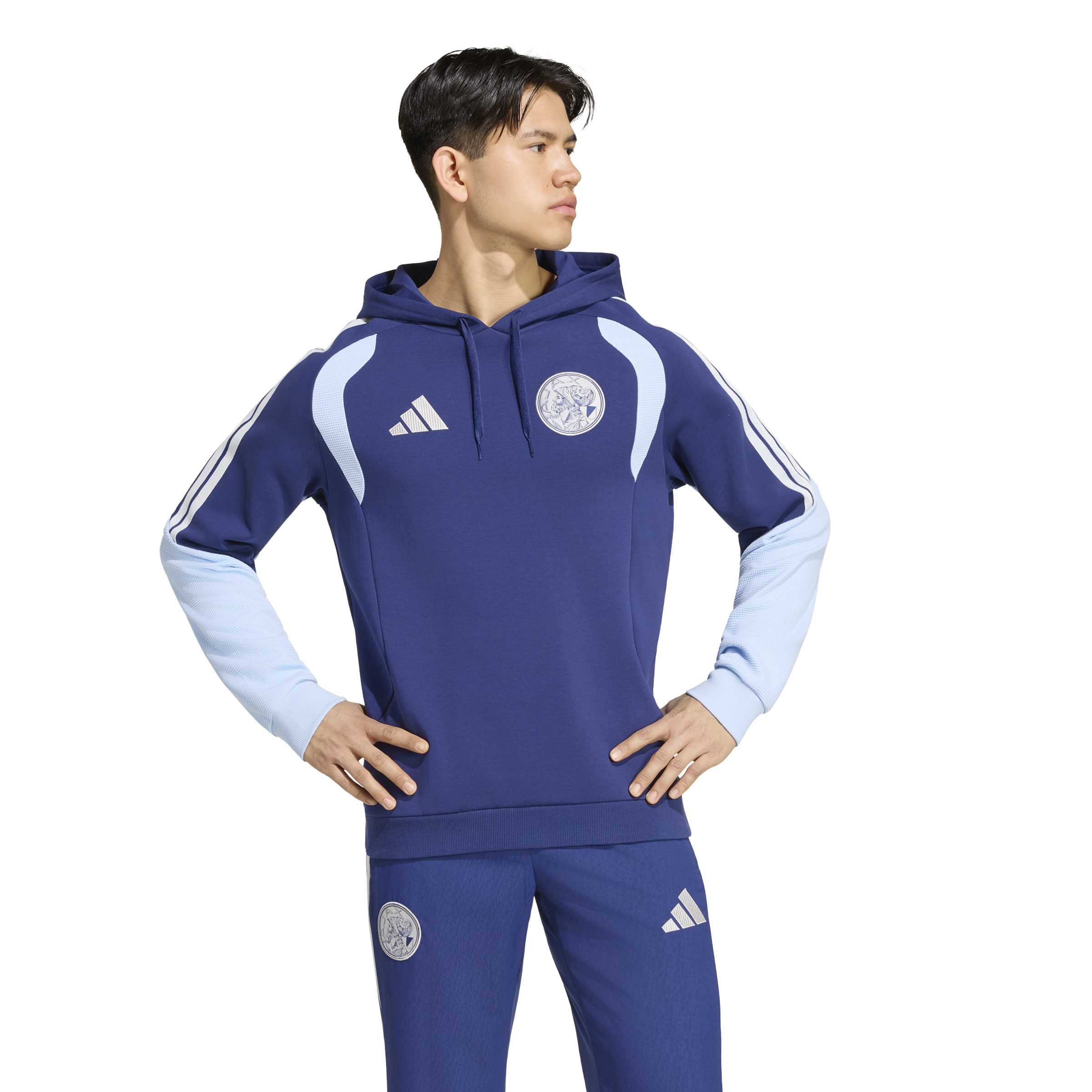 Adidas Ajax Hoodie 2026-2027 Donkerblauw Lichtblauw Adidas Ajax Hoodie 2026-2027 Donkerblauw Lichtblauw
