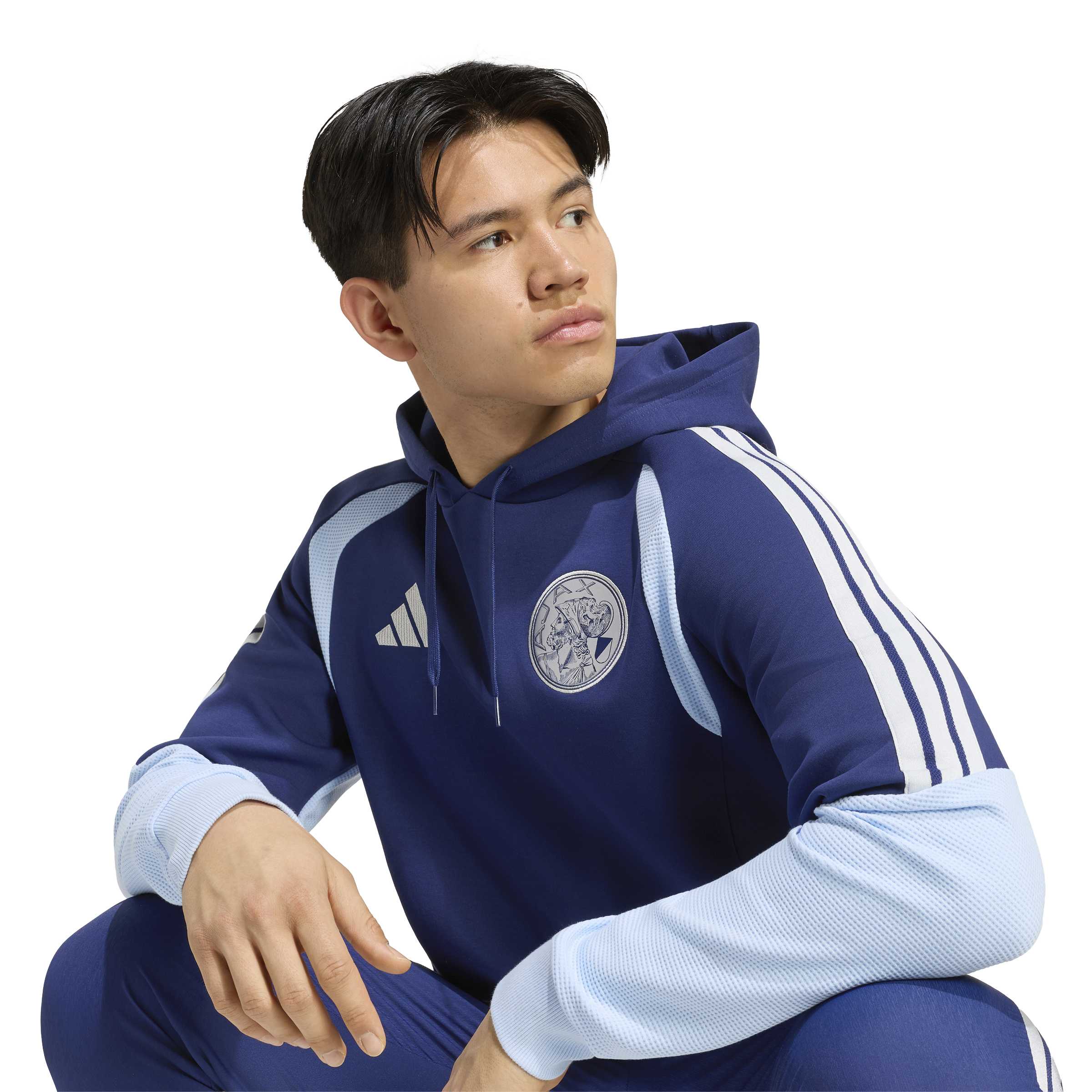 Adidas Ajax Hoodie 2026-2027 Donkerblauw Lichtblauw Adidas Ajax Hoodie 2026-2027 Donkerblauw Lichtblauw - Afbeelding 3