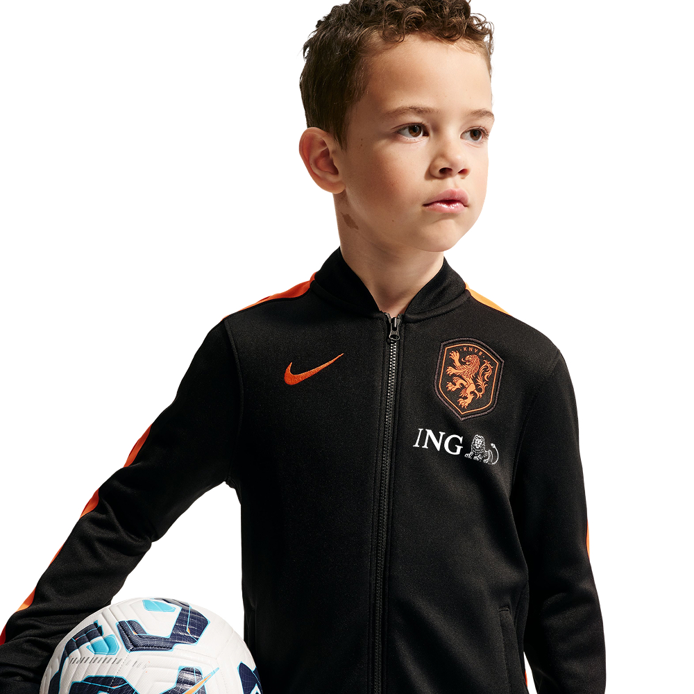 Nike Nederland Strike Trainingspak Full-Zip 2026-2028 Kleuters Zwart Oranje Nike Nederland Strike Trainingspak Full-Zip 2026-2028 Kleuters Zwart Oranje - foto 3