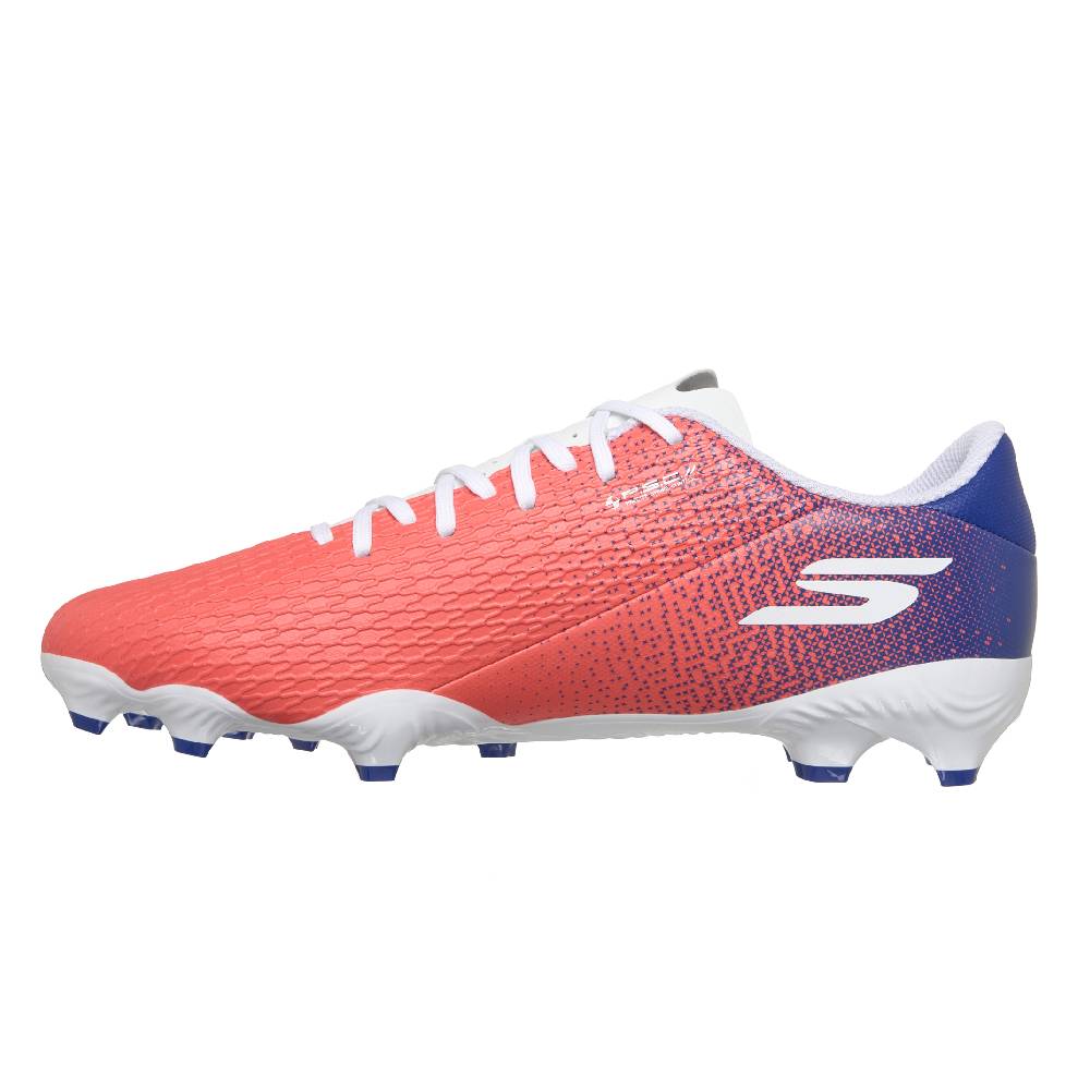 Skechers SKX_2 Club Gras / Kunstgras Voetbalschoenen (MG) Wit Felrood Blauw Roze Skechers SKX_2 Club Gras / Kunstgras Voetbalschoenen (MG) Wit Felrood Blauw Roze - Afbeelding 2
