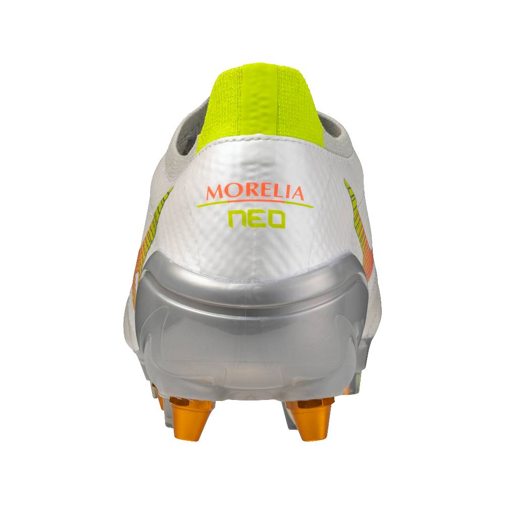 Mizuno Morelia Neo V Beta Elite IJzeren-Nop Voetbalschoenen (SG) Wit Oranje Limoen Mizuno Morelia Neo V Beta Elite IJzeren-Nop Voetbalschoenen (SG) Wit Oranje Limoen - Afbeelding 6