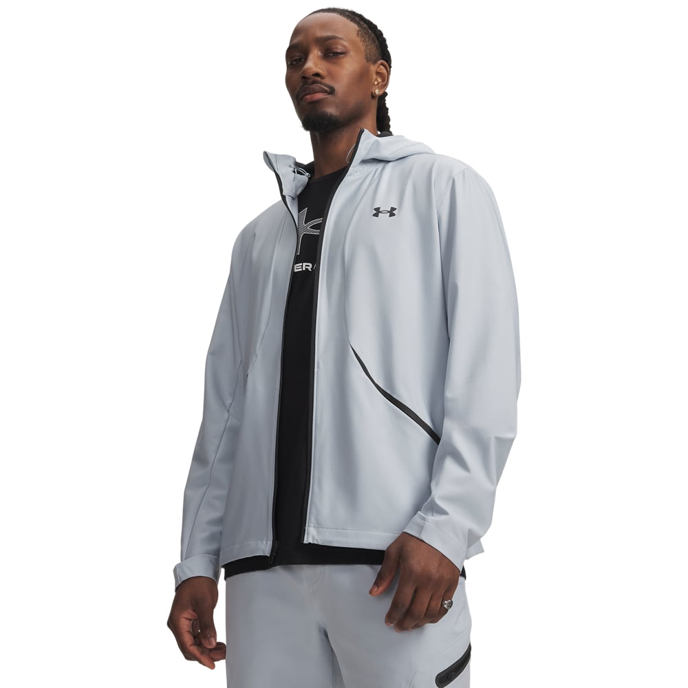 Under Armour Unstoppable Woven Jack Lichtgrijs Zwart Under Armour Unstoppable Woven Jack Lichtgrijs Zwart