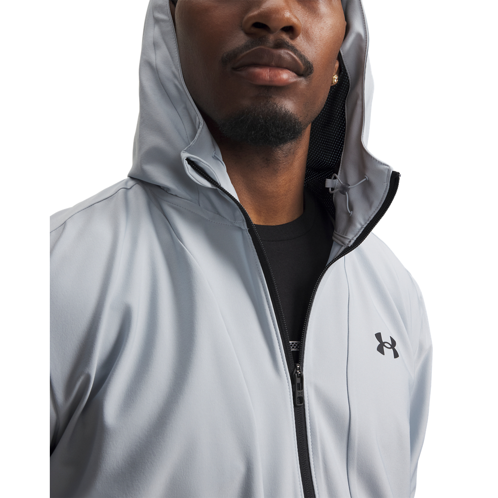 Under Armour Unstoppable Woven Jack Lichtgrijs Zwart Under Armour Unstoppable Woven Jack Lichtgrijs Zwart - Afbeelding 3