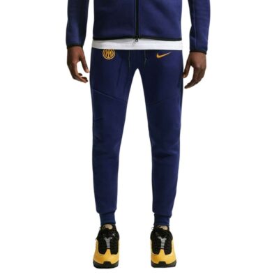 Nike Inter Milan Tech Fleece Joggingbroek 2026-2027 Donkerblauw Zwart Goudgeel