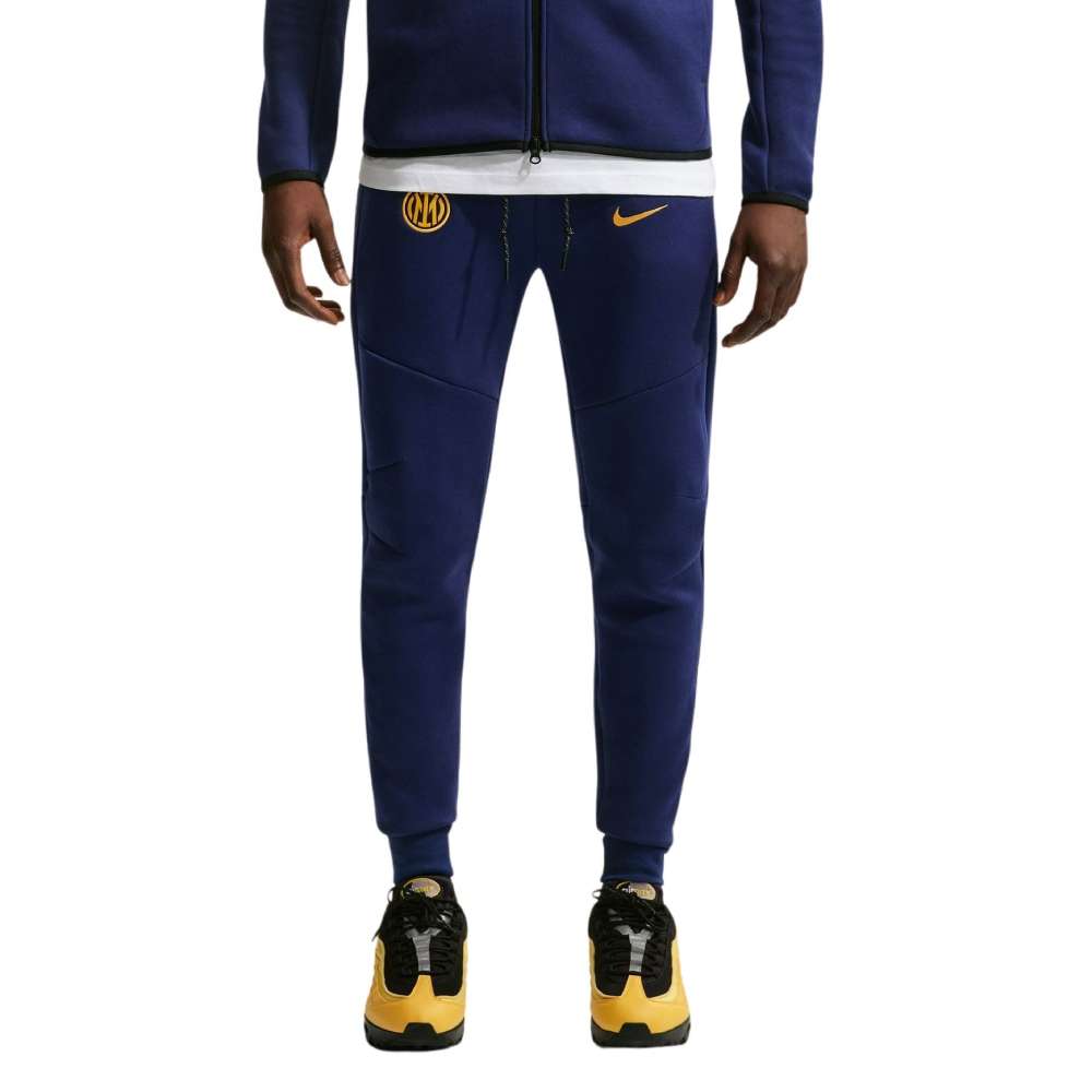 Nike Inter Milan Tech Fleece Joggingbroek 2026-2027 Donkerblauw Zwart Goudgeel Nike Inter Milan Tech Fleece Joggingbroek 2026-2027 Donkerblauw Zwart Goudgeel