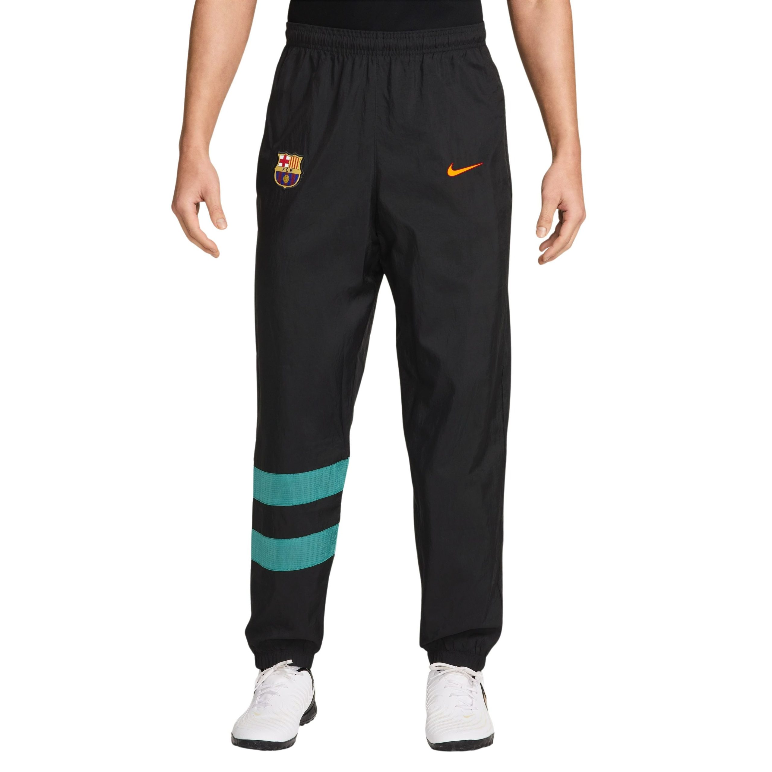 Nike FC Barcelona Repel Woven Trainingsbroek 1996 Zwart Lichtgroen Goudgeel Nike FC Barcelona Repel Woven Trainingsbroek 1996 Zwart Lichtgroen Goudgeel