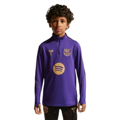 Nike FC Barcelona Strike Trainingstrui 1/4-Zip 2026-2027 Kids Paars Zwart Goud