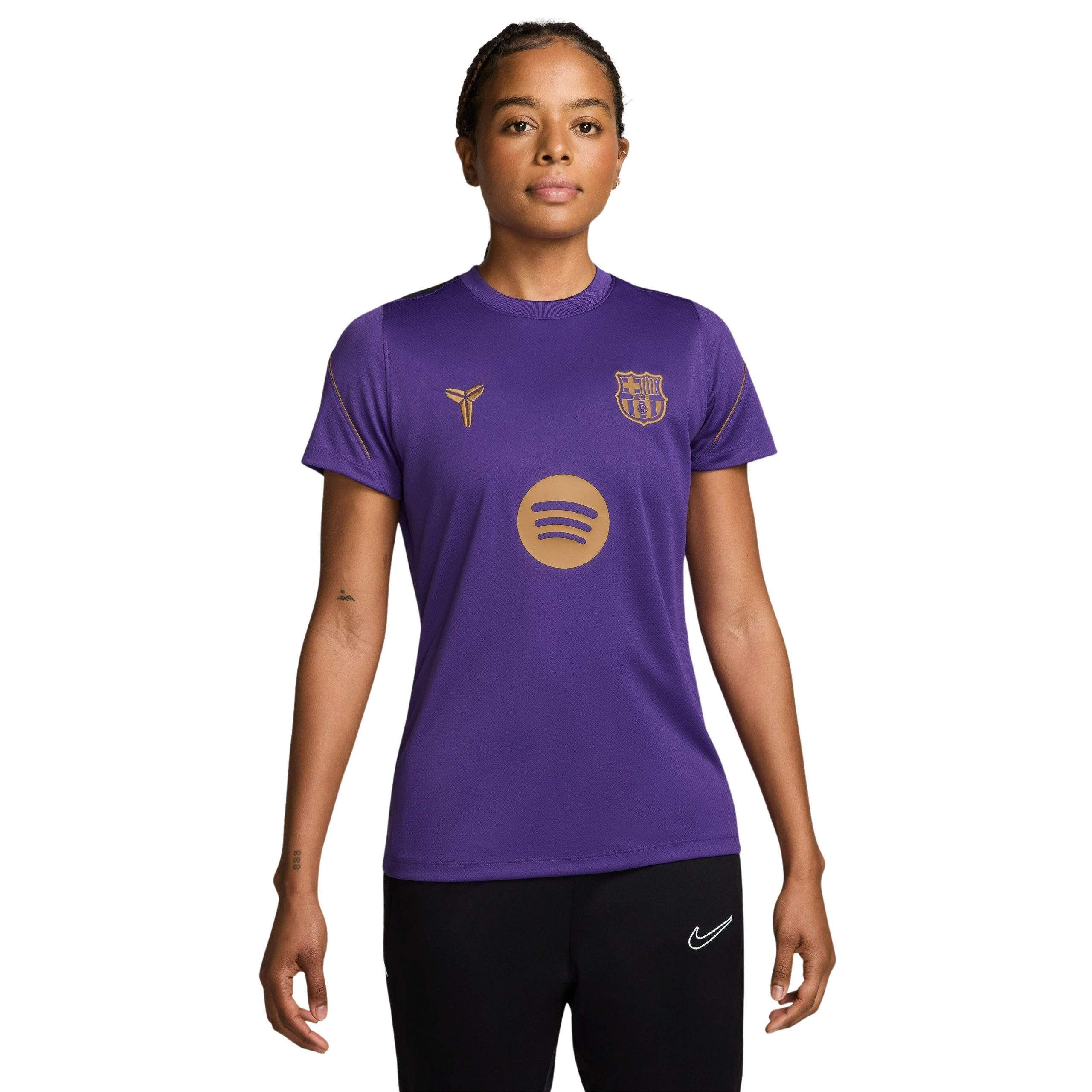 Nike FC Barcelona Strike Trainingsshirt 2026-2027 Dames Paars Goud Zwart Nike FC Barcelona Strike Trainingsshirt 2026-2027 Dames Paars Goud Zwart