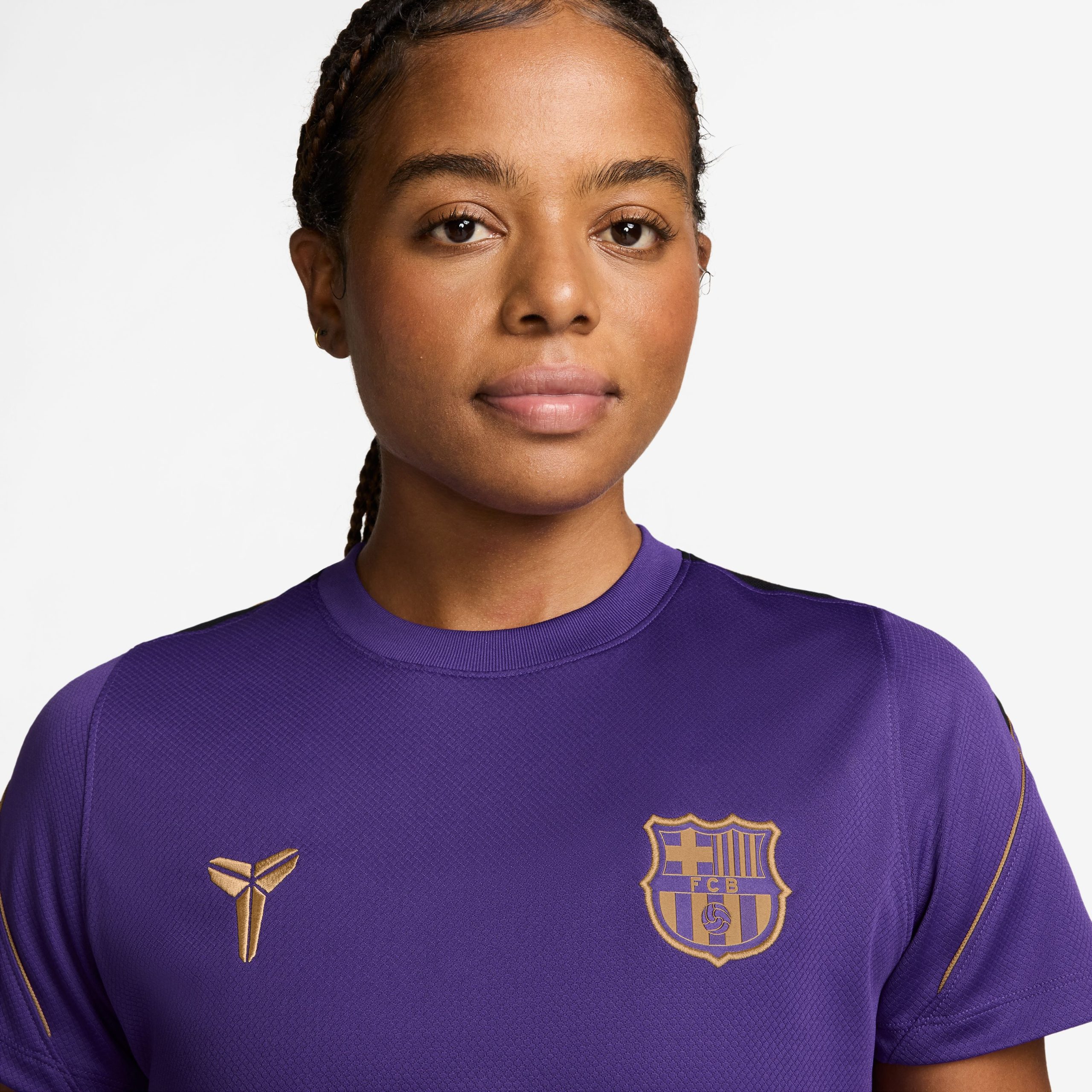 Nike FC Barcelona Strike Trainingsshirt 2026-2027 Dames Paars Goud Zwart Nike FC Barcelona Strike Trainingsshirt 2026-2027 Dames Paars Goud Zwart - foto 3