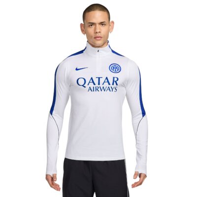 Nike Inter Milan Strike Trainingstrui 1/4-Zip 2026-2027 Wit Donkerblauw