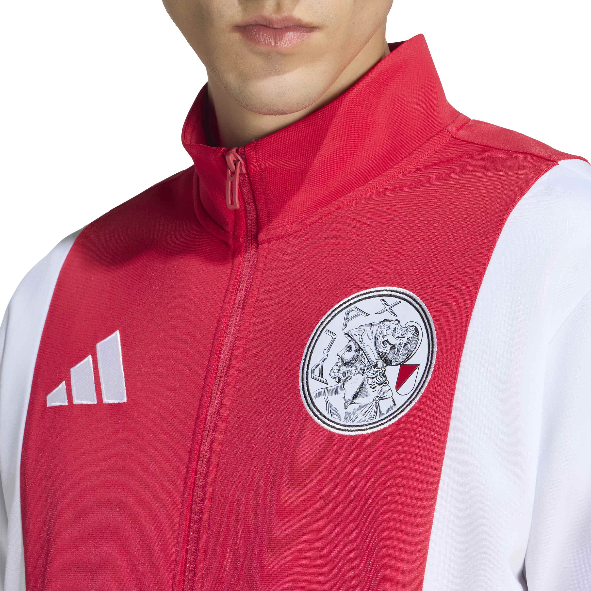 Adidas Ajax Anthem Trainingsjack 2026-2027 Rood Wit Adidas Ajax Anthem Trainingsjack 2026-2027 Rood Wit - Afbeelding 3