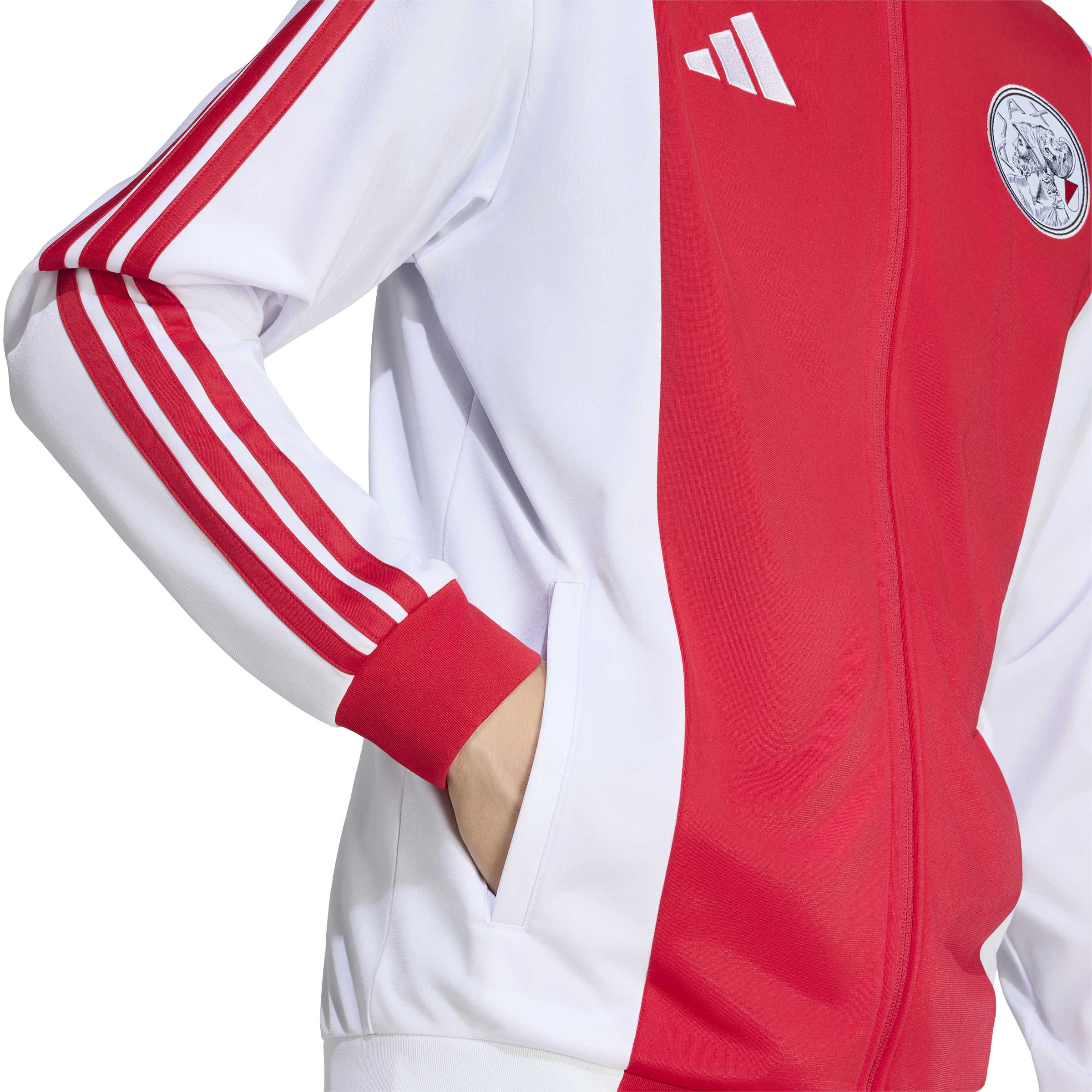 Adidas Ajax Anthem Trainingsjack 2026-2027 Rood Wit Adidas Ajax Anthem Trainingsjack 2026-2027 Rood Wit - Afbeelding 4