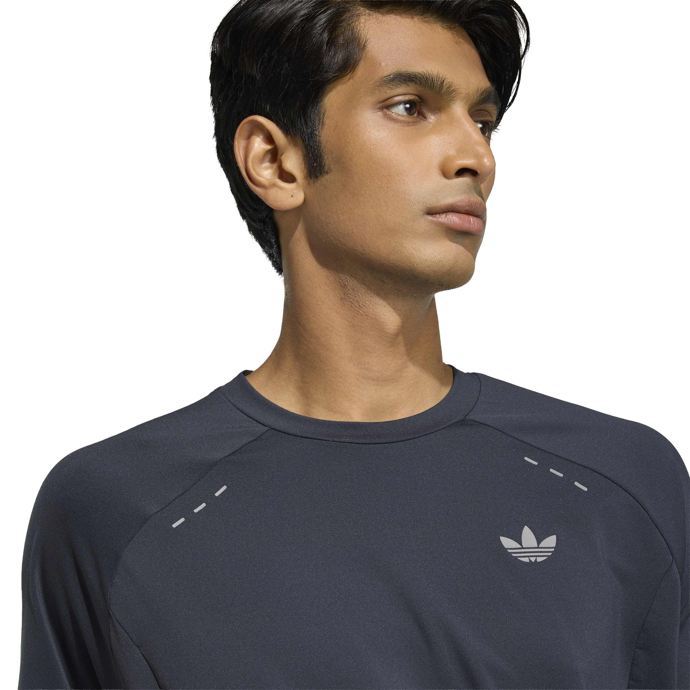 Adidas Tech Trefoil Essential T-Shirt Donkergrijs Zilver Adidas Tech Trefoil Essential T-Shirt Donkergrijs Zilver - Afbeelding 3