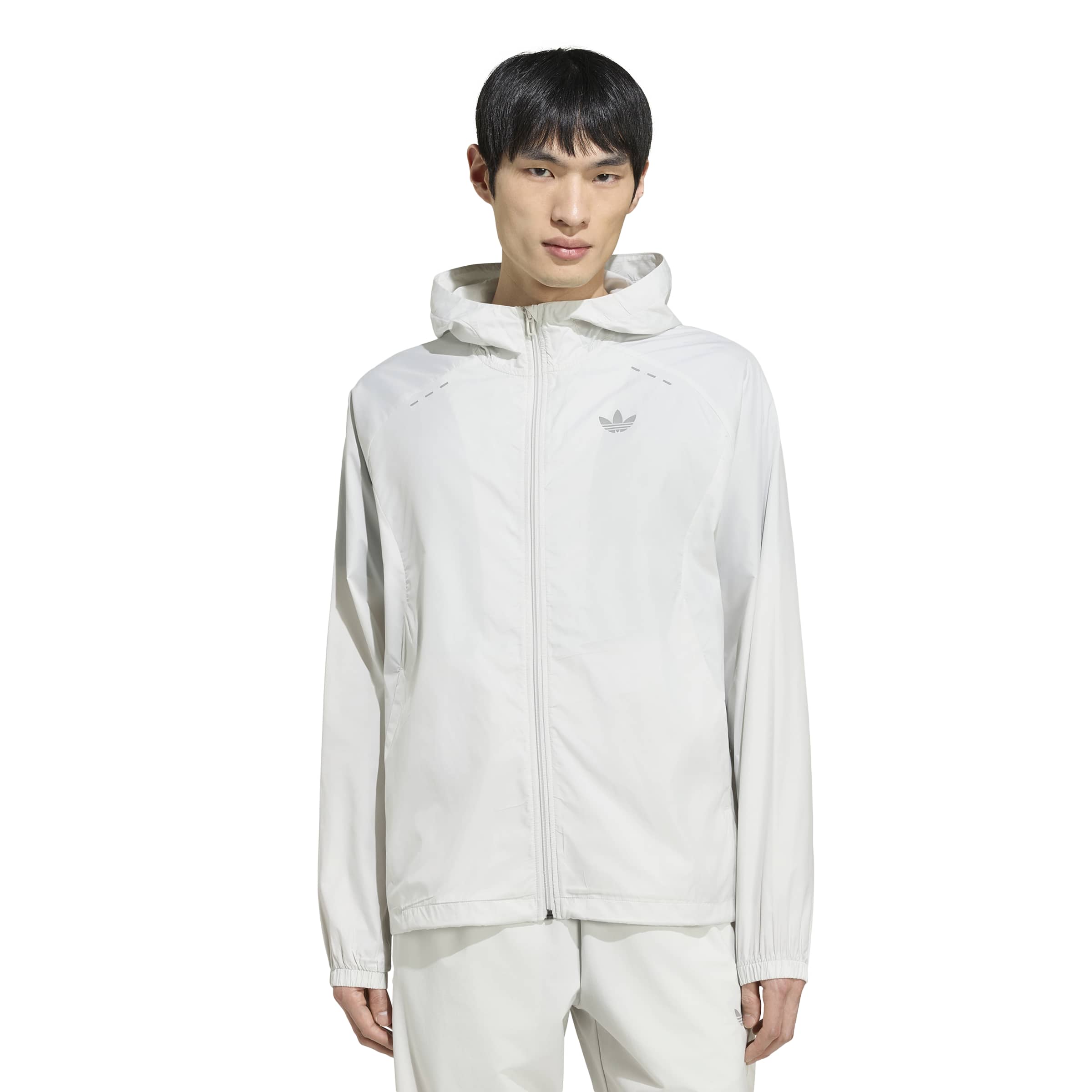 Adidas Tech Essential Woven Trainingsjack Lichtgrijs Zilver Adidas Tech Essential Woven Trainingsjack Lichtgrijs Zilver