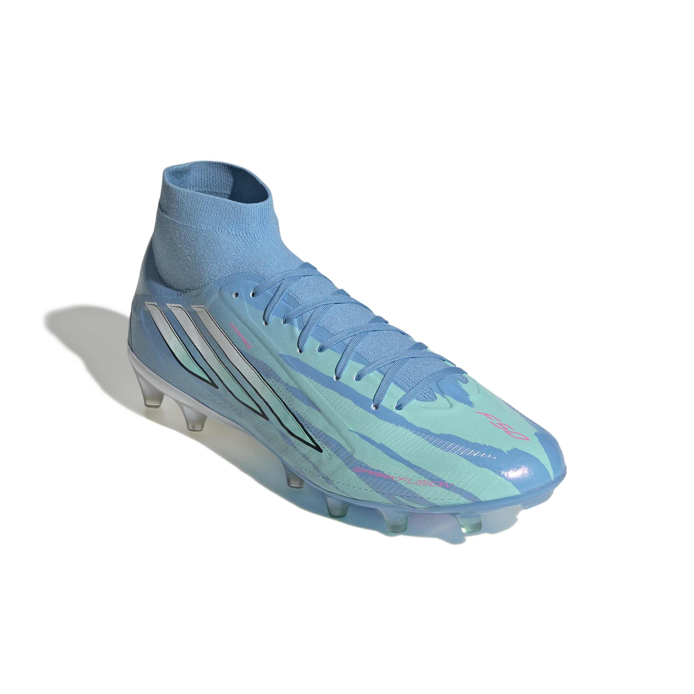 Adidas F50 Sparkfusion Trinity Pro Gras / Kunstgras Voetbalschoenen (MG) Dames Blauw Felblauw Felroze Adidas F50 Sparkfusion Trinity Pro Gras / Kunstgras Voetbalschoenen (MG) Dames Blauw Felblauw Felroze - Afbeelding 4