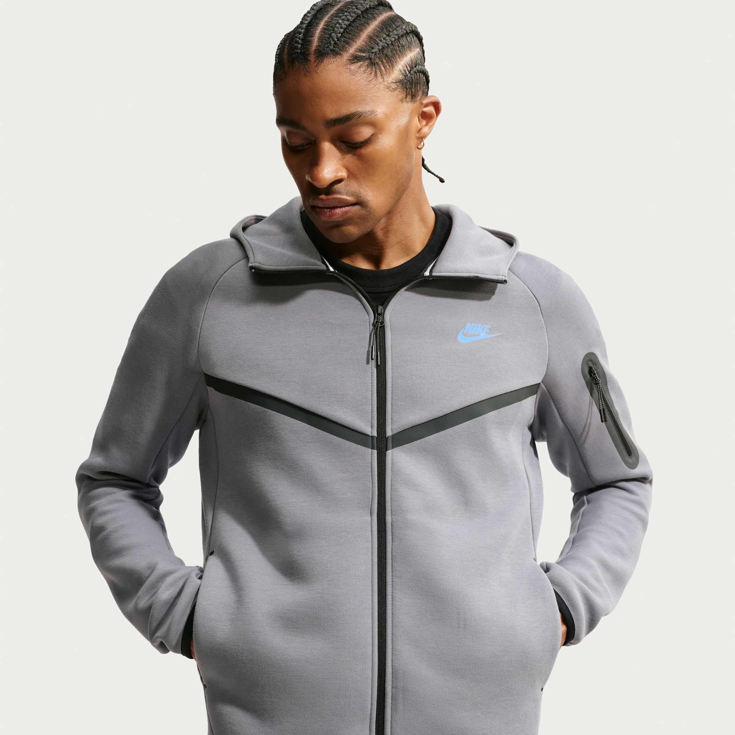 Nike Tech Fleece Sportswear Trainingspak Donkergrijs Blauw Zwart Nike Tech Fleece Sportswear Trainingspak Donkergrijs Blauw Zwart - Afbeelding 4
