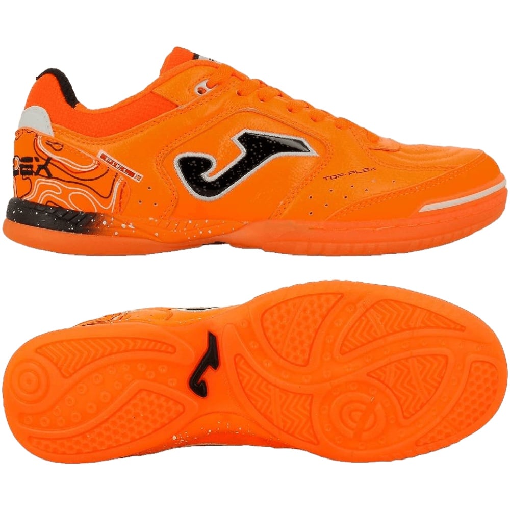 Joma Top Flex Zaalvoetbalschoenen (IN) Oranje Zwart Zilver Joma Top Flex Zaalvoetbalschoenen (IN) Oranje Zwart Zilver