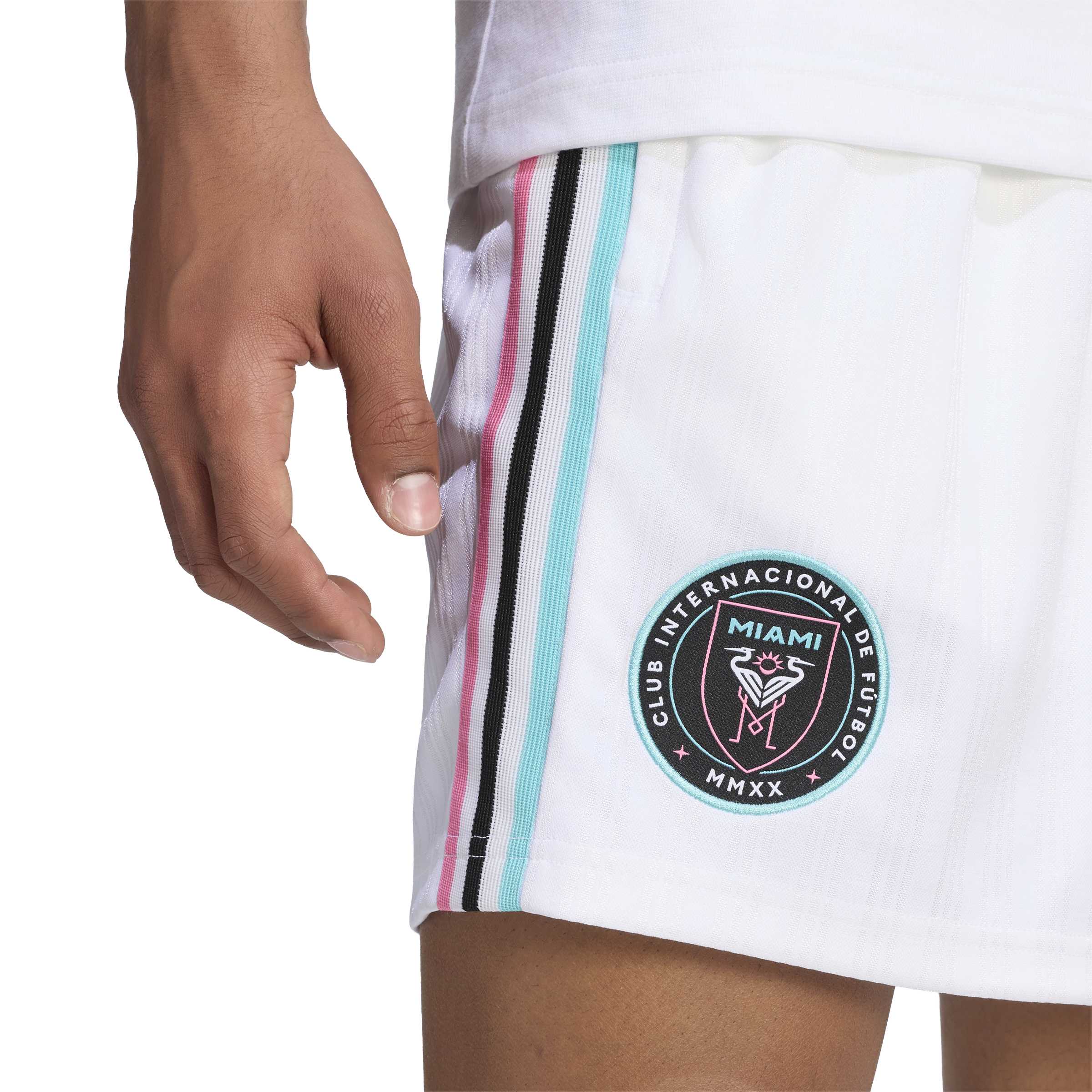 Adidas Inter Miami CF Originals Zomerset Wit Adidas Inter Miami CF Originals Trainingsbroekje Wit Zwart Lichtblauw Roze - foto 3