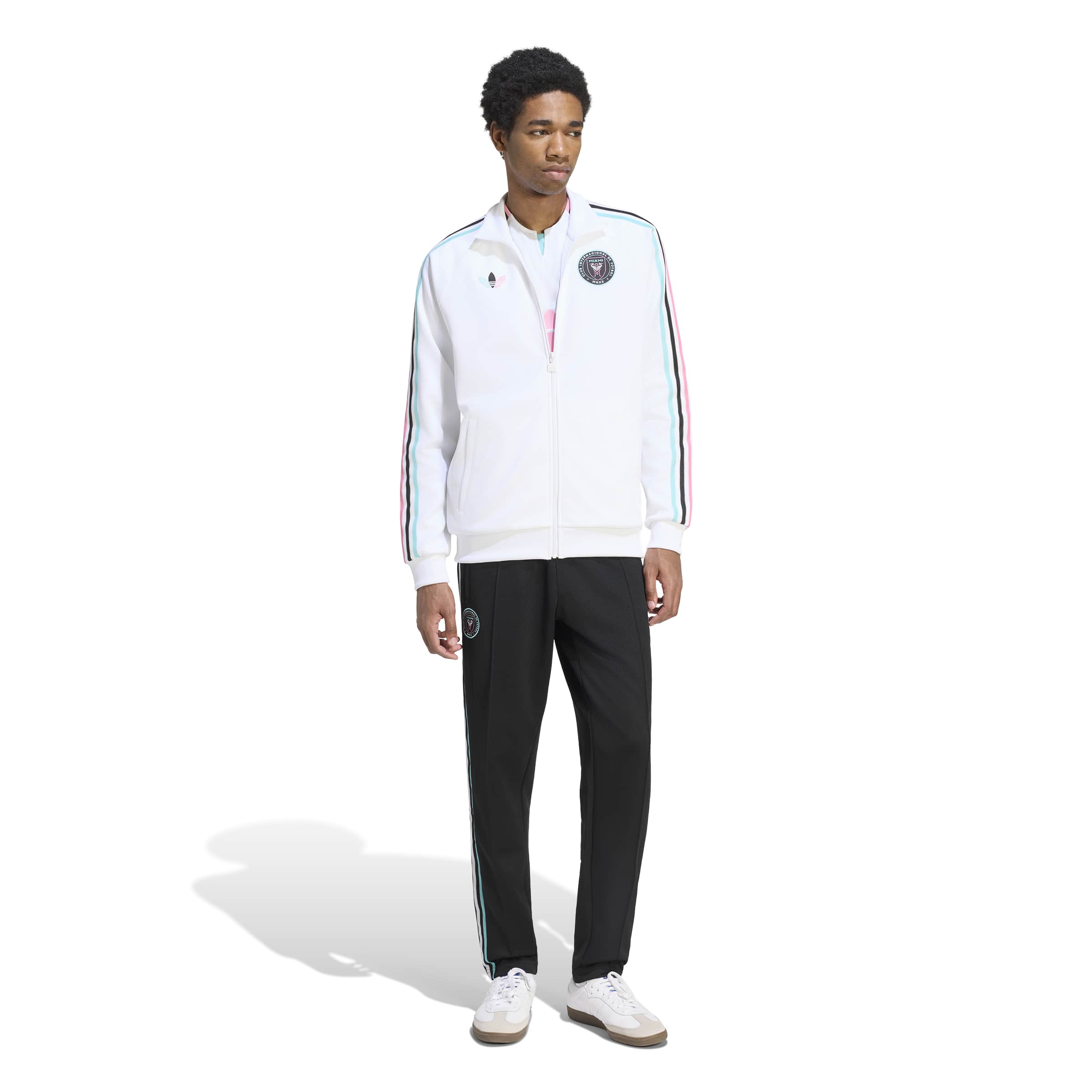 Adidas Inter Miami CF Originals Trainingspak Full-Zip Wit Zwart Adidas Inter Miami CF Originals Trainingspak Full-Zip Wit Zwart