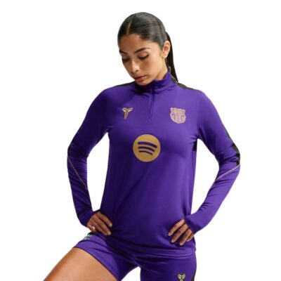 Nike FC Barcelona Strike Trainingstrui 1/4-Zip 2026-2027 Dames Paars Zwart Goud