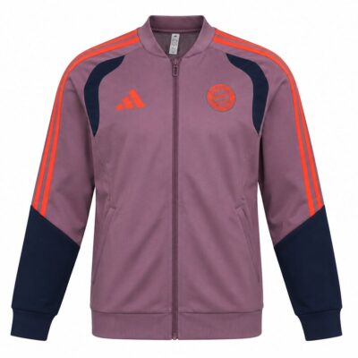 Adidas Bayern München Europees Presentatie Trainingsjack 2026-2027 Kids Lichtpaars Zwart Rood