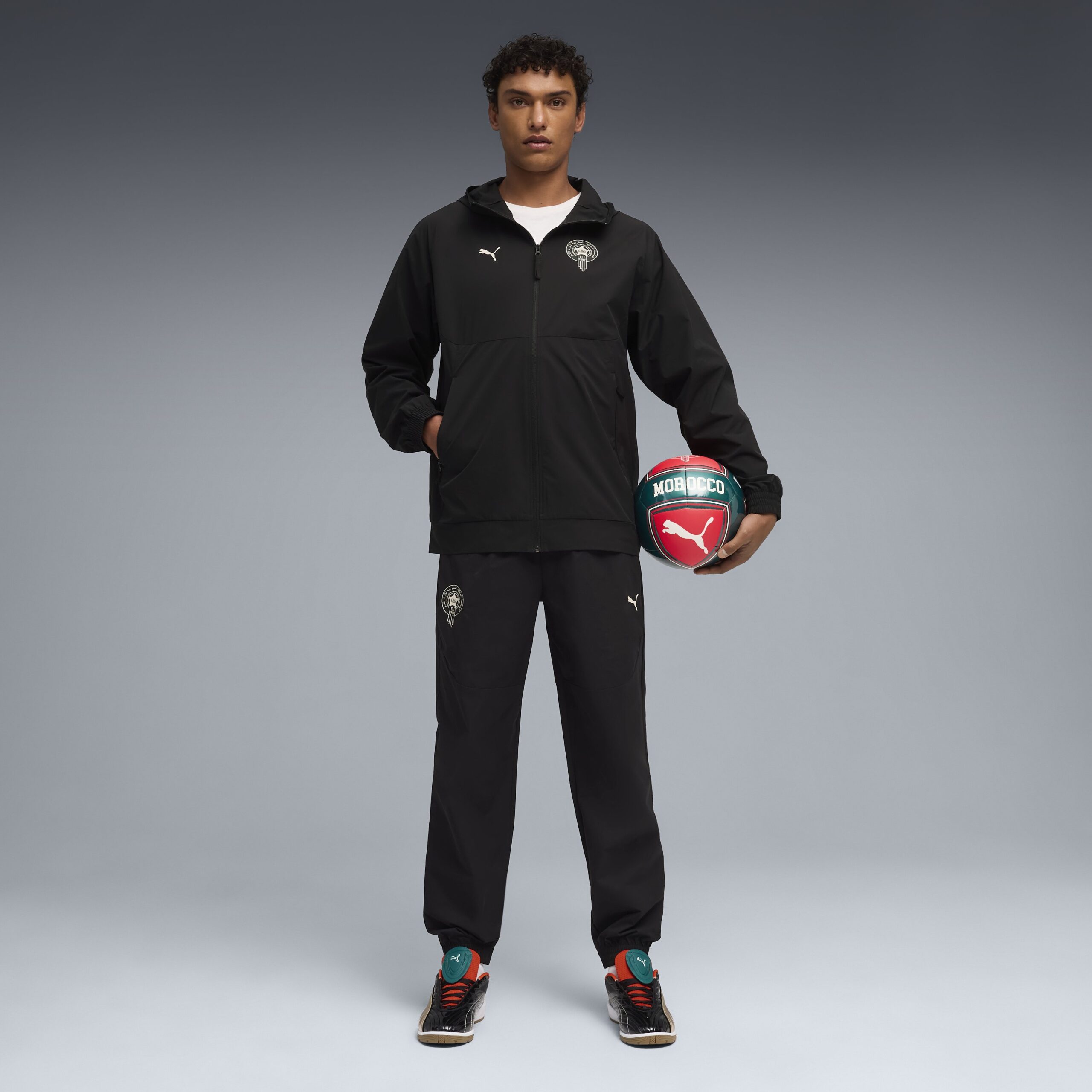 PUMA Marokko Pumatech Trainingsjack Hooded 2026-2028 Zwart Wit PUMA Marokko Pumatech Trainingsjack Hooded 2026-2028 Zwart Wit - Afbeelding 3