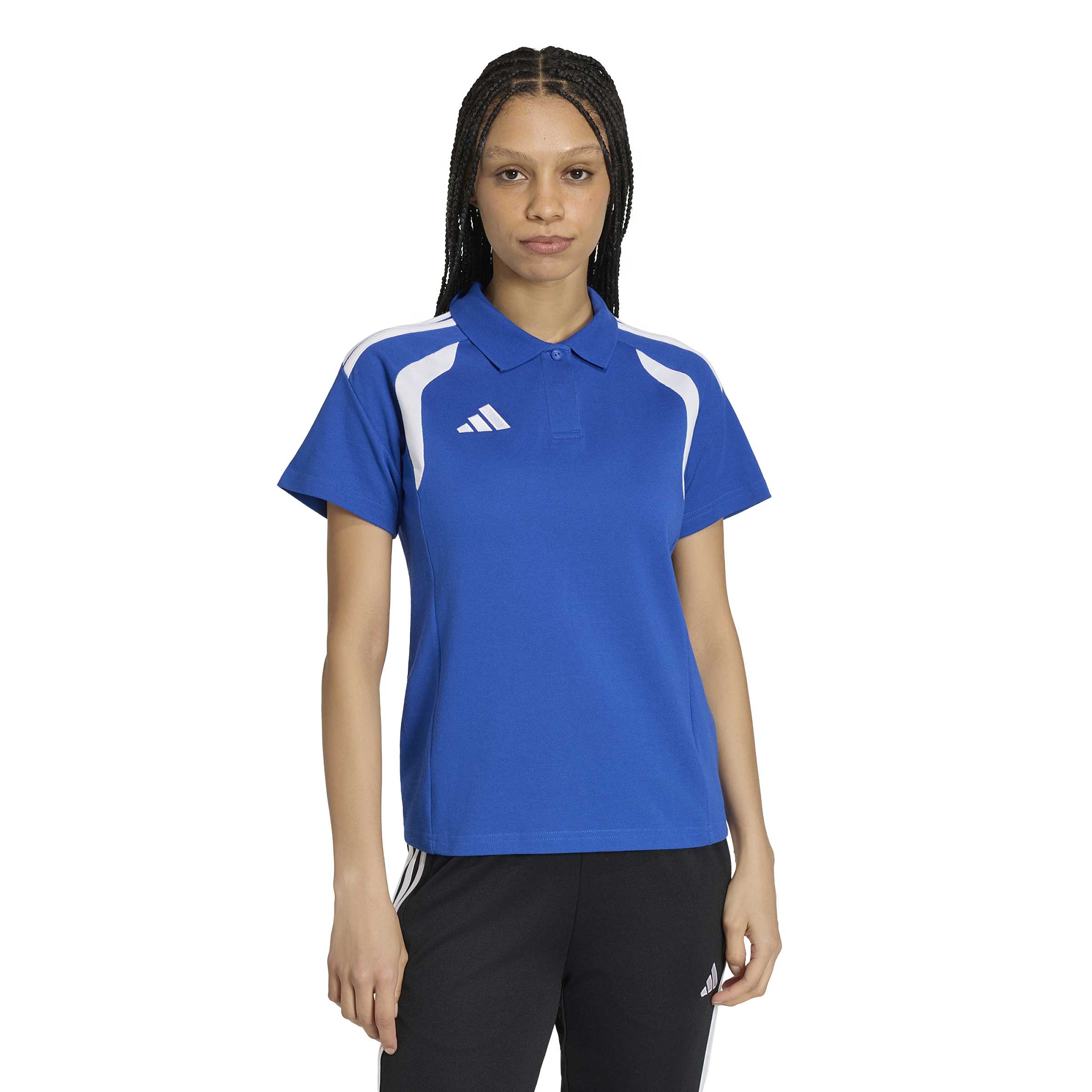 Adidas Tiro 26 League Polo Dames Blauw Wit Adidas Tiro 26 League Polo Dames Blauw Wit