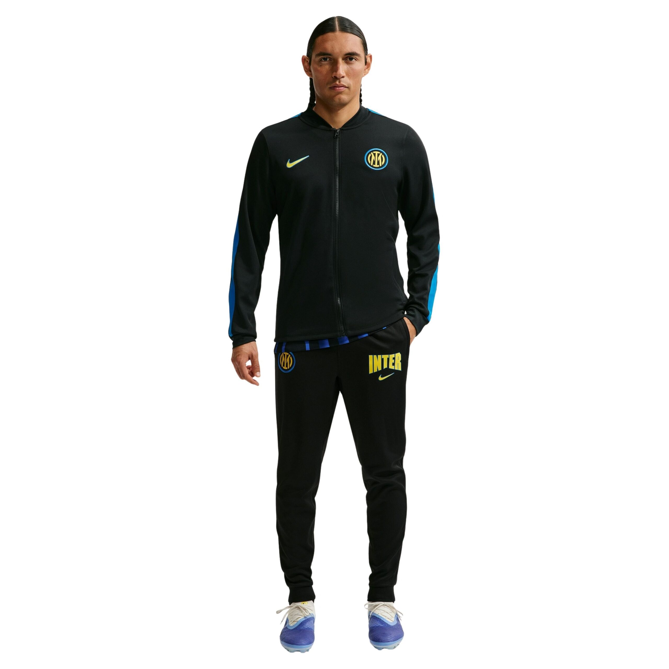 Nike Inter Milan Strike Trainingspak 2026-2027 Zwart Donkerblauw Goudgeel