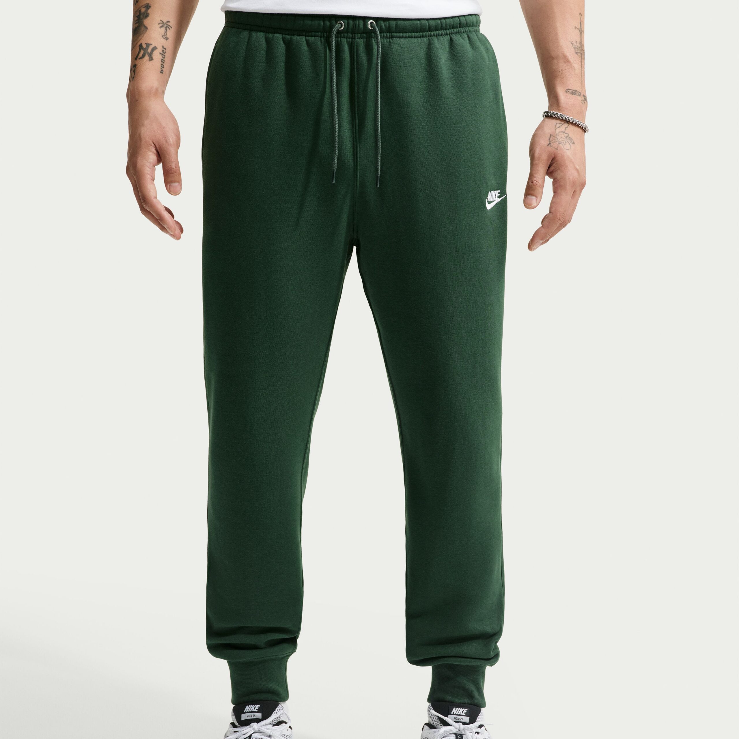 Nike Sportswear Club Fleece Joggingbroek Donkergroen Wit Nike Sportswear Club Fleece Joggingbroek Donkergroen Wit - Afbeelding 3