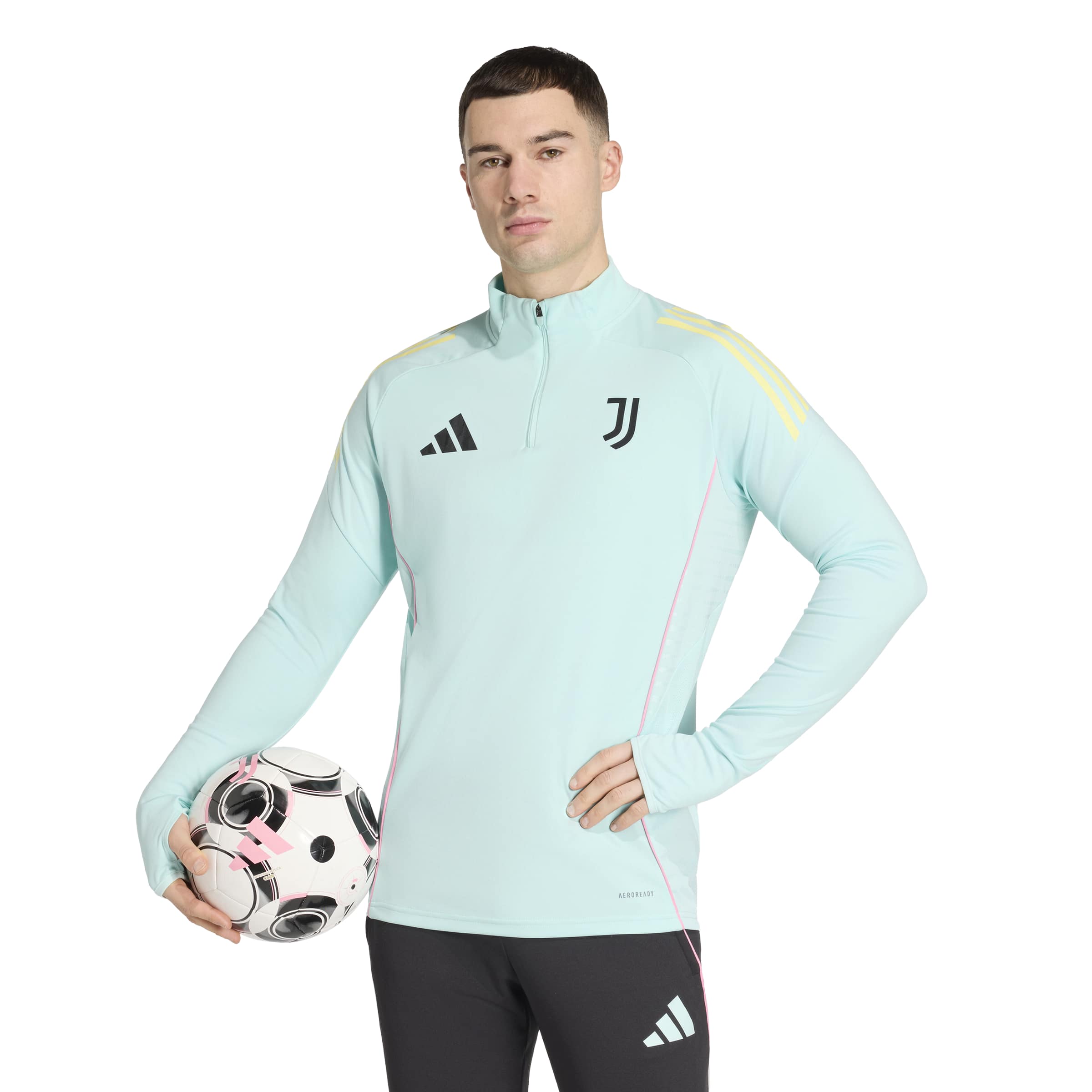 Adidas Juventus Trainingspak 1/4-Zip 2025-2026 Lichtblauw Zwart Adidas Juventus Trainingspak 1/4-Zip 2025-2026 Lichtblauw Zwart - foto 2