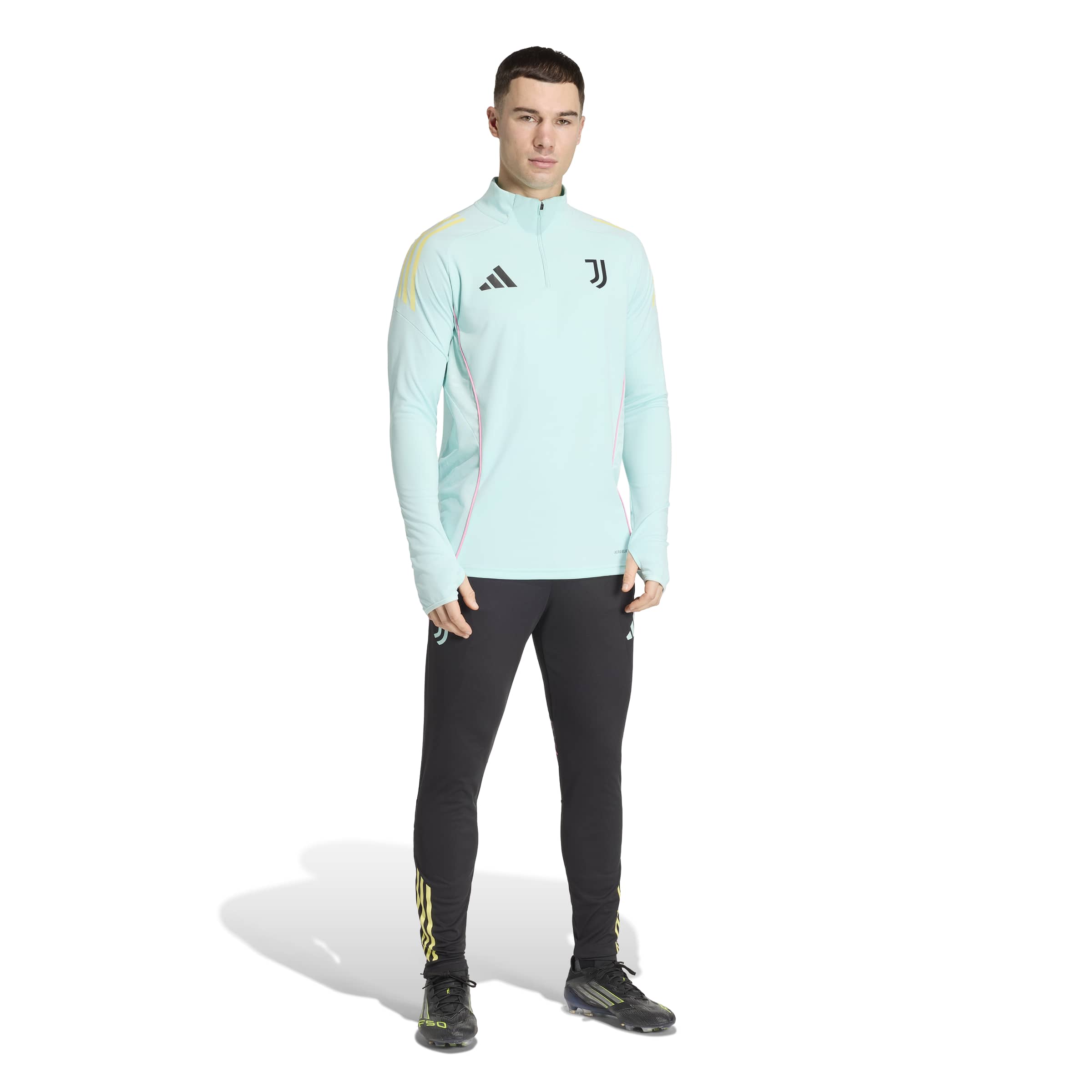 Adidas Juventus Trainingspak 1/4-Zip 2025-2026 Lichtblauw Zwart