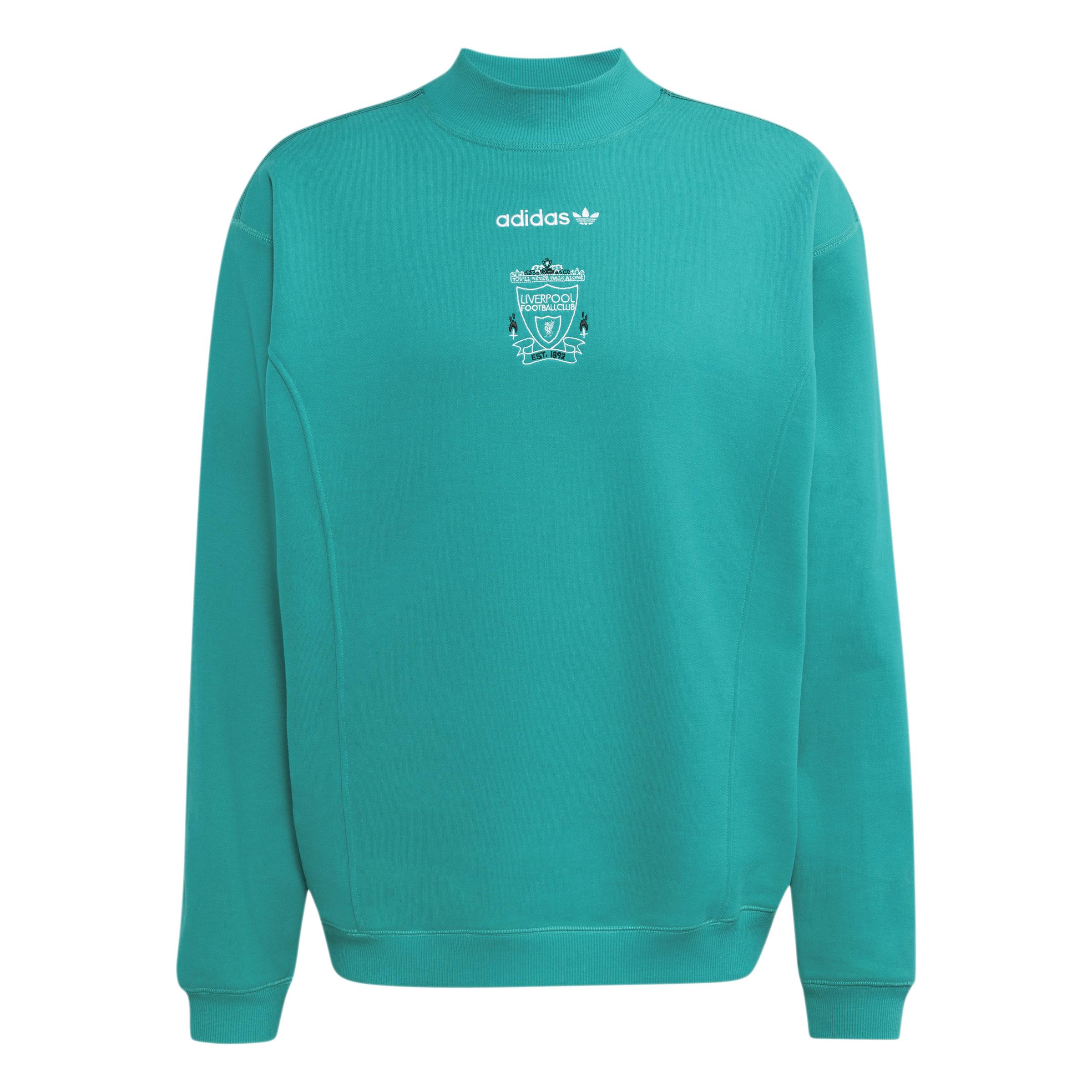 Adidas Liverpool EQT Crew Sweater Turquoise Zwart Wit Adidas Liverpool EQT Crew Sweater Turquoise Zwart Wit